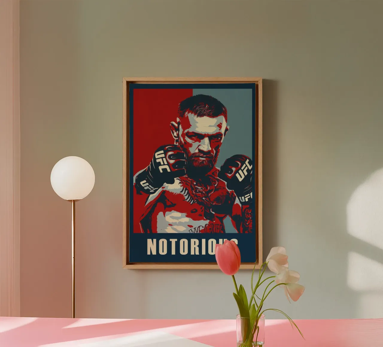 conor mcgregor tela con Cornice a cassetta da HopeStudio