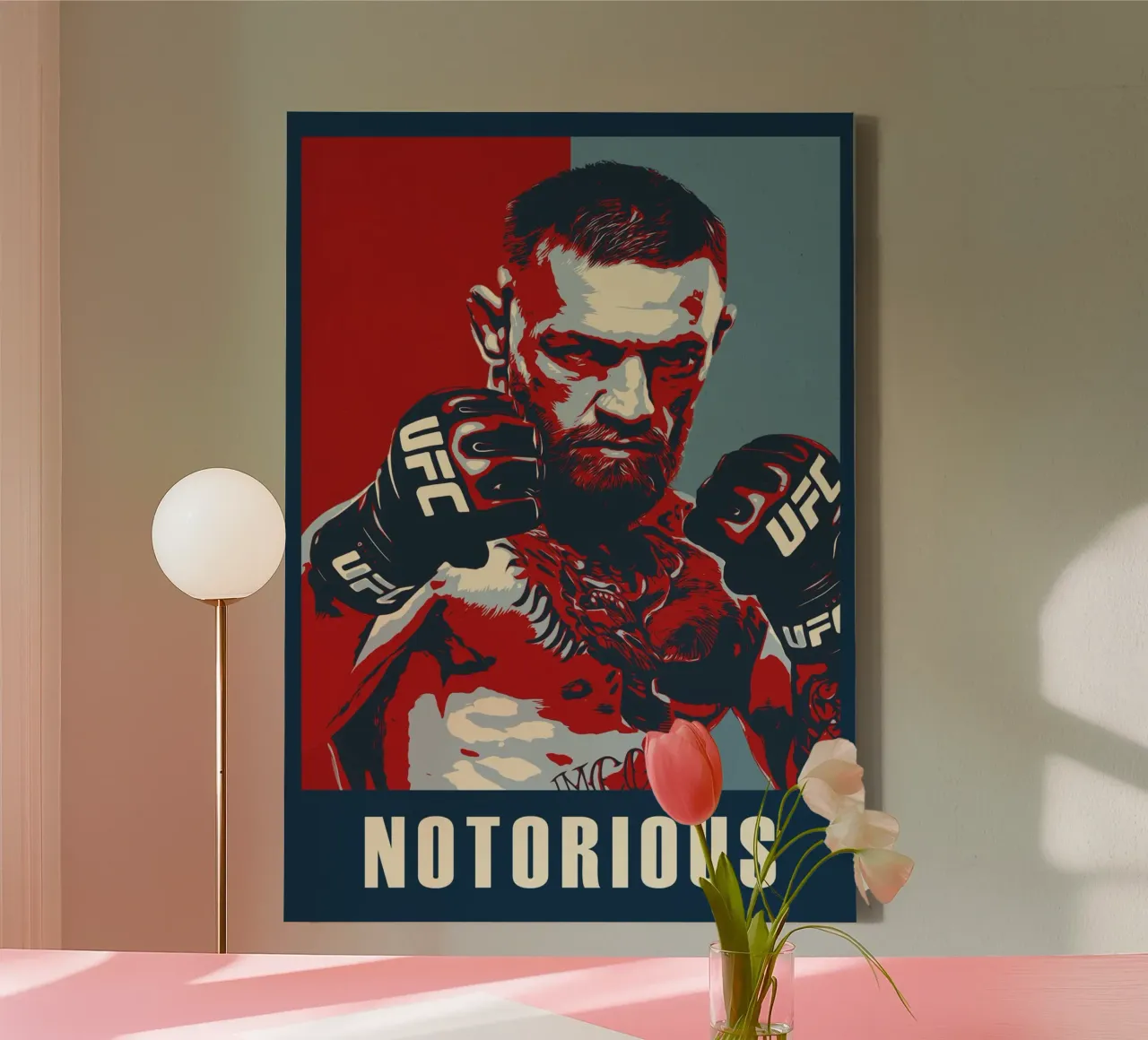 conor mcgregor tela con Cornice a cassetta da HopeStudio