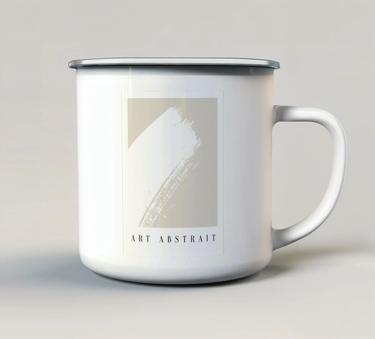 White Art tazza in smalto da Mathudace Créas