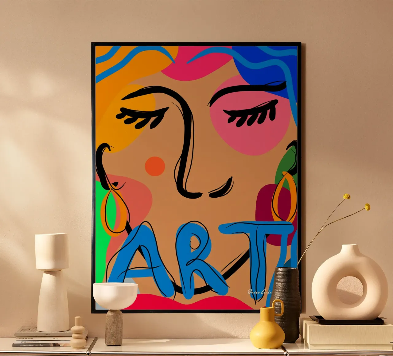 Breezy Petals poster con telaio in plastica da Mike Leymi