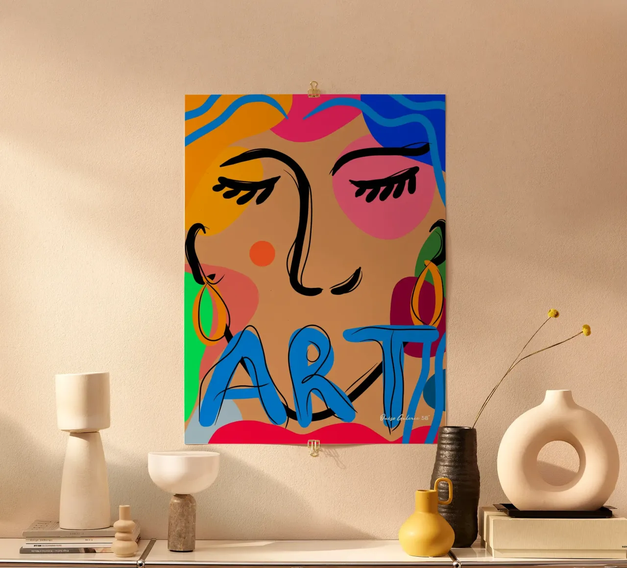 Breezy Petals poster con telaio in plastica da Mike Leymi