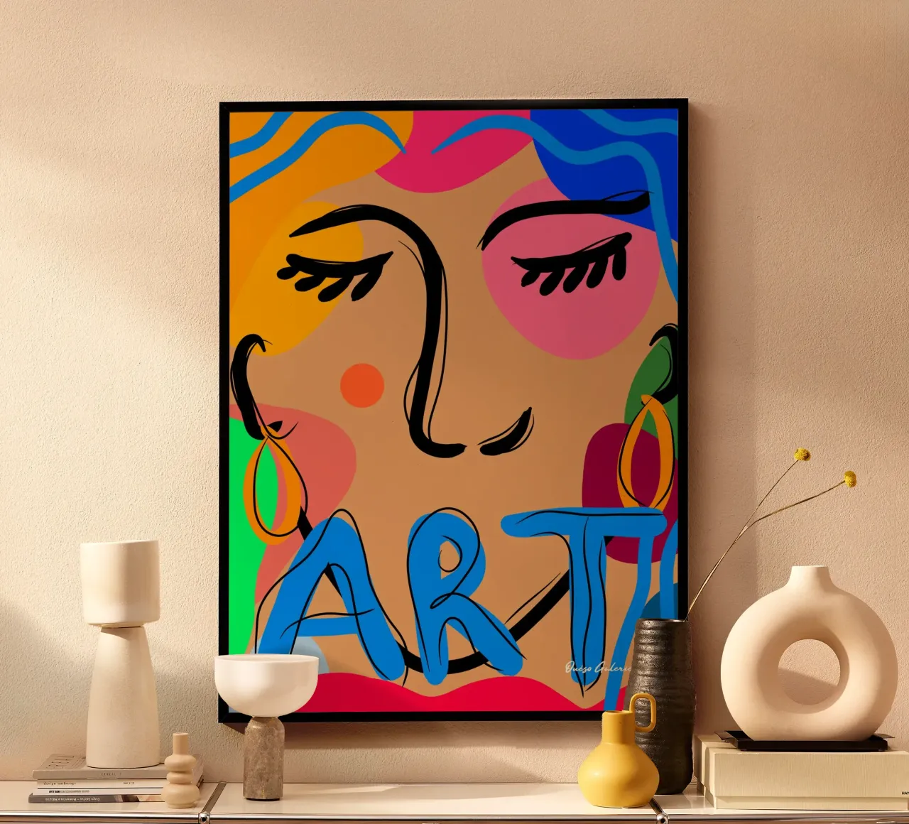 Breezy Petals poster con telaio in plastica da Mike Leymi