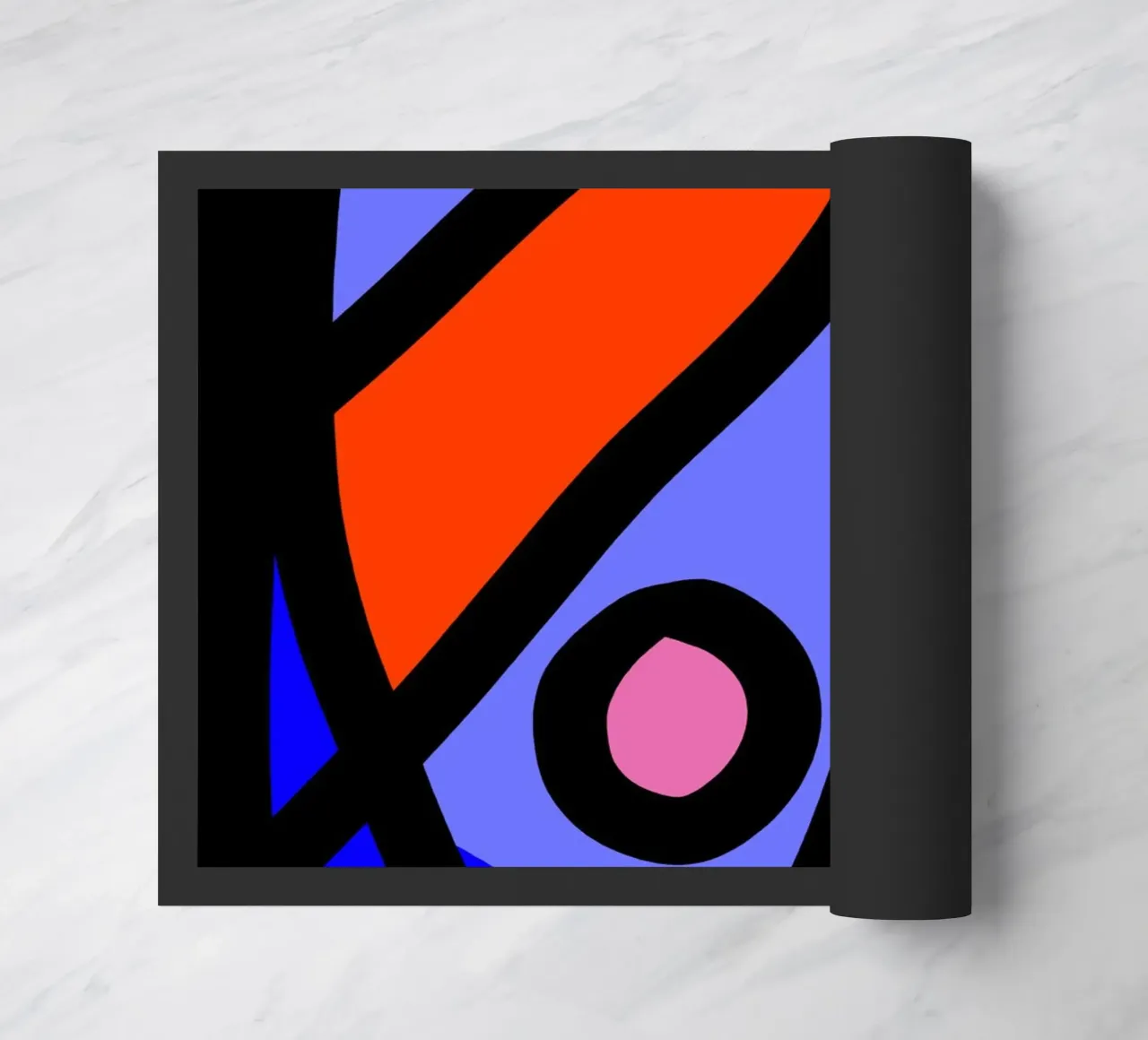 Multicolor Abstract doormat by Mathudace Créas