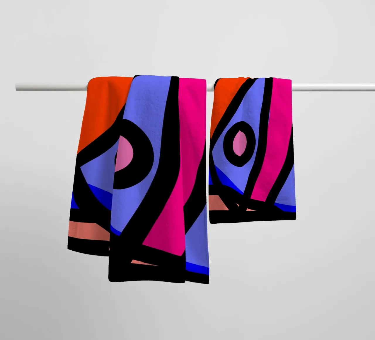 Multicolor Abstract asciugamano da bagno da Mathudace Créas