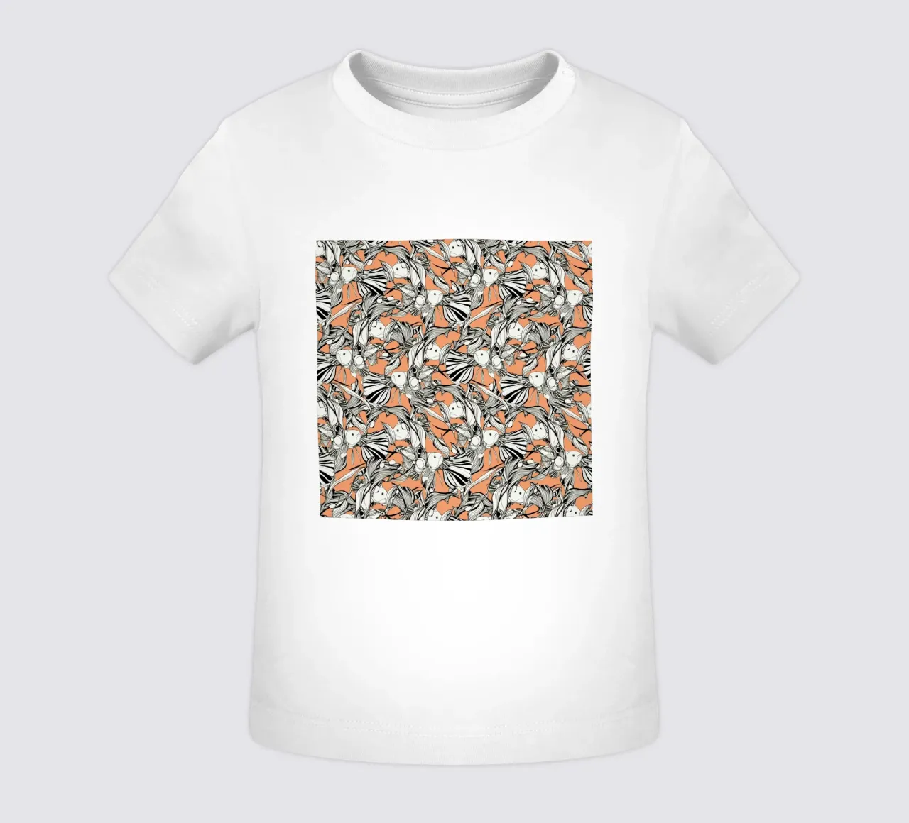 Birds And Fish Cream maglietta neonato da Giulio Iurissevich