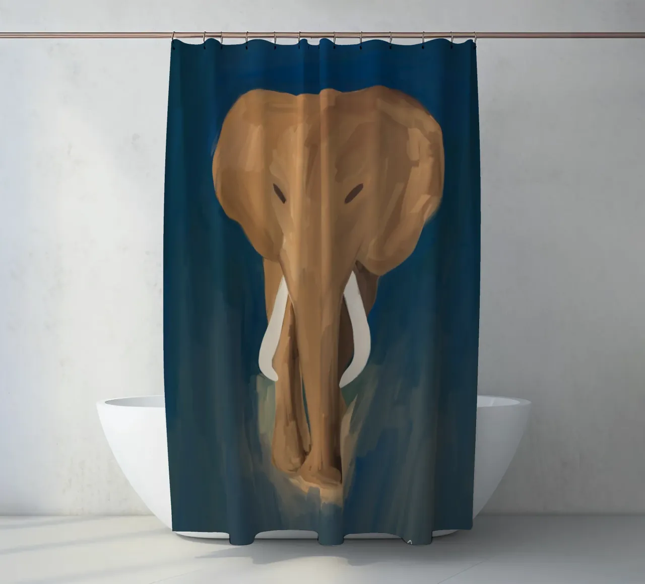 Afro Elephant shower curtain by Mathudace Créas