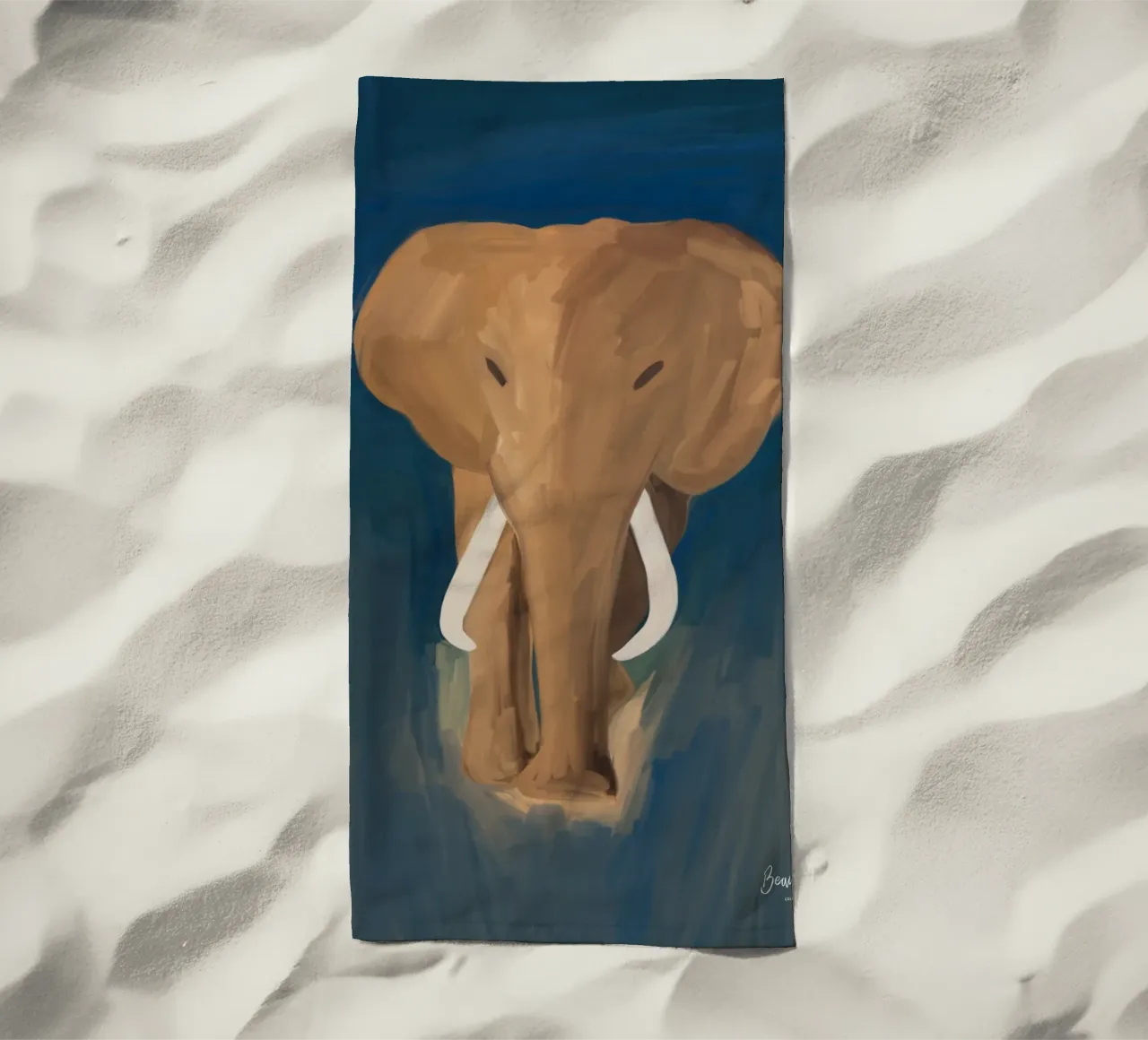 Afro Elephant telo mare da Mathudace Créas