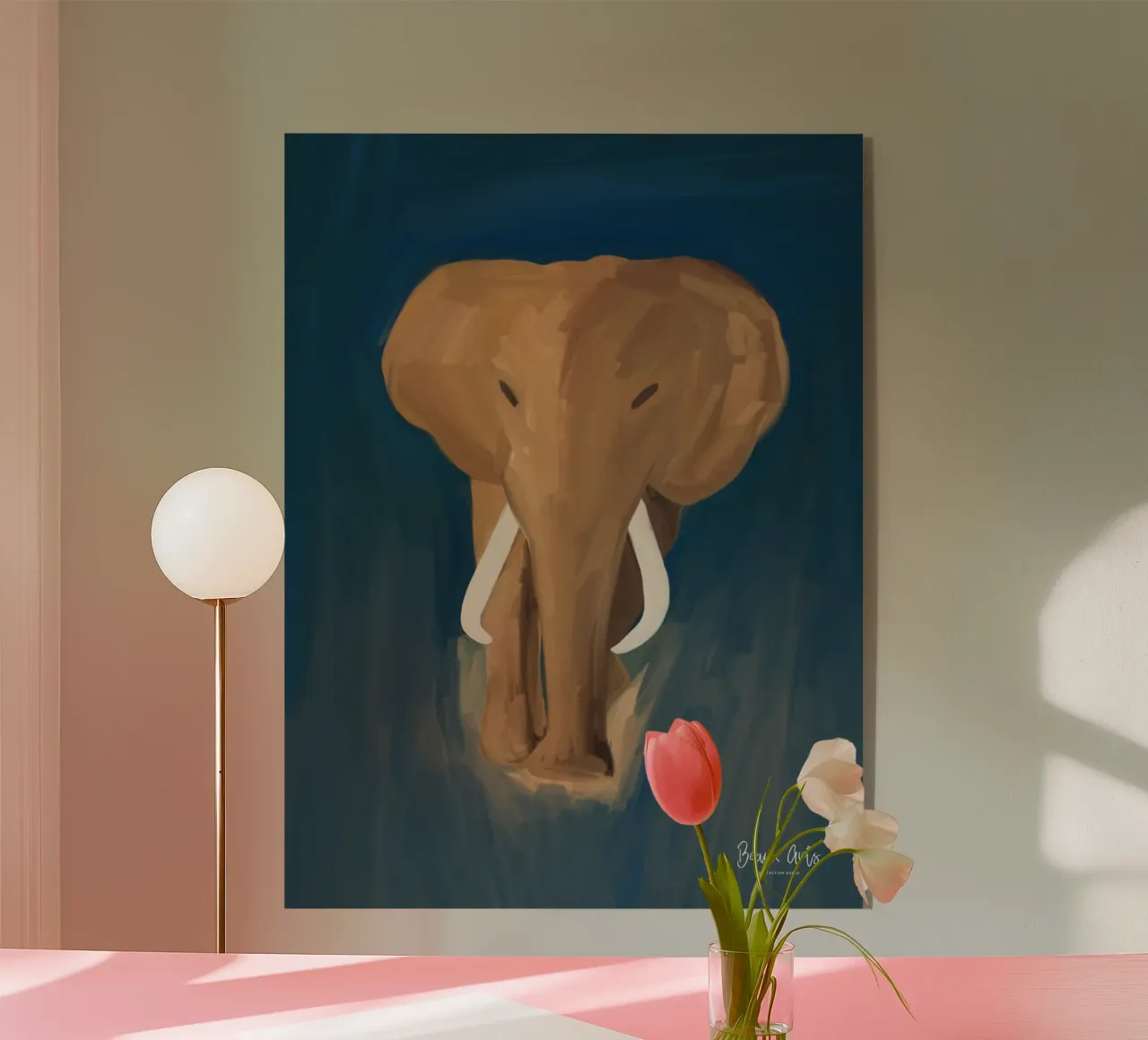 Afro Elephant plexiglass da Mathudace Créas