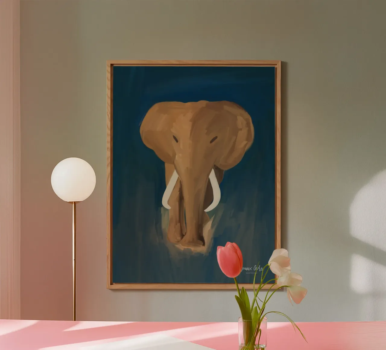 Afro Elephant alluminio dibond da Mathudace Créas