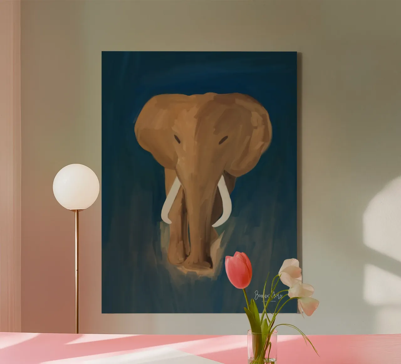 Afro Elephant canvas by Mathudace Créas
