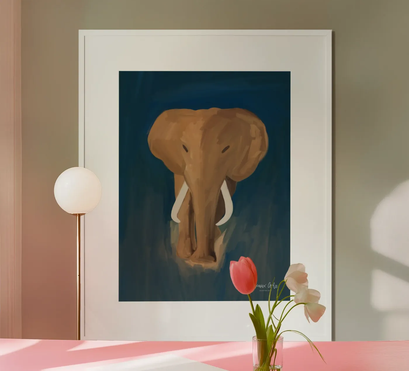 Afro Elephant poster da Mathudace Créas