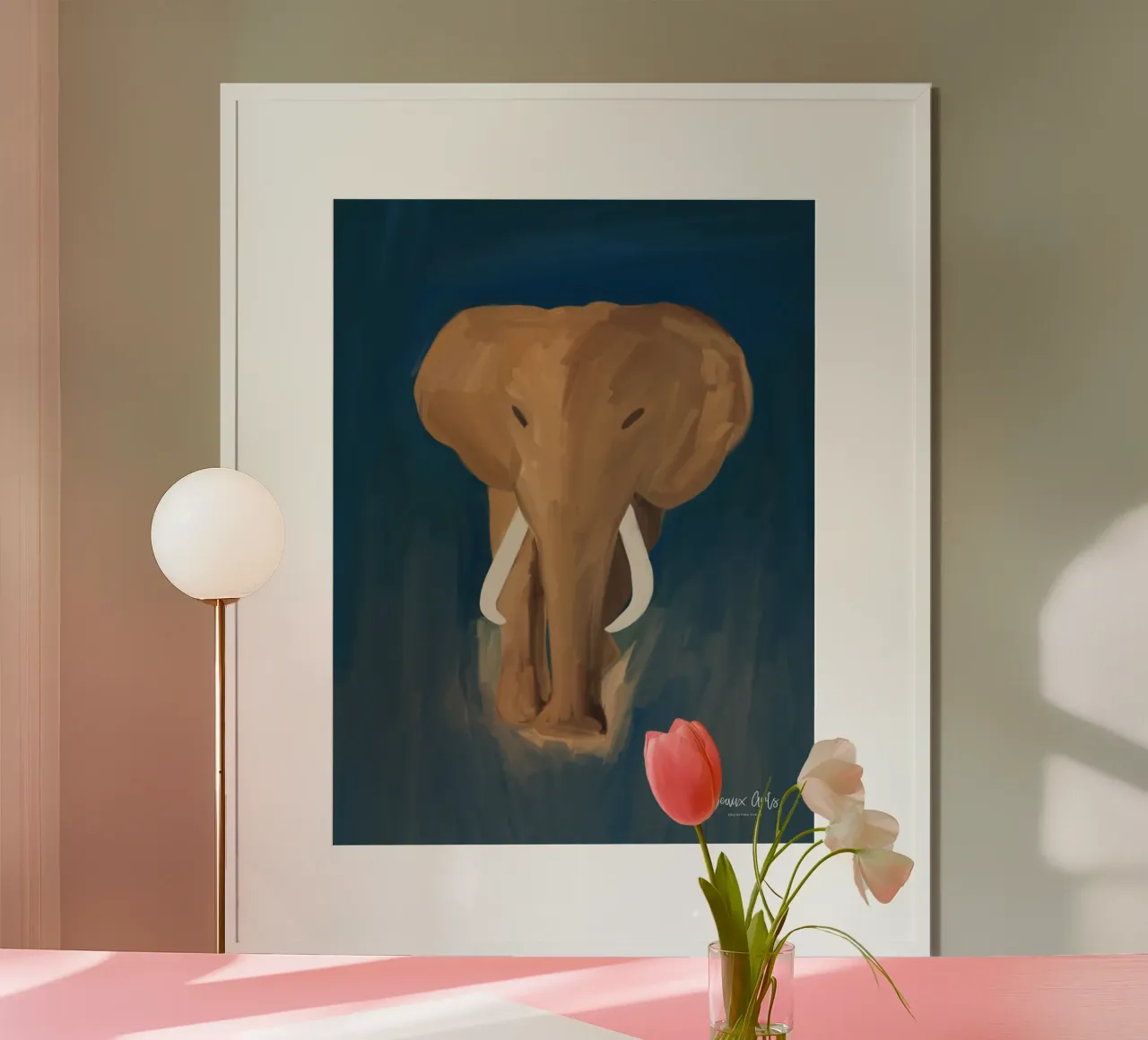 Afro Elephant poster da Mathudace Créas