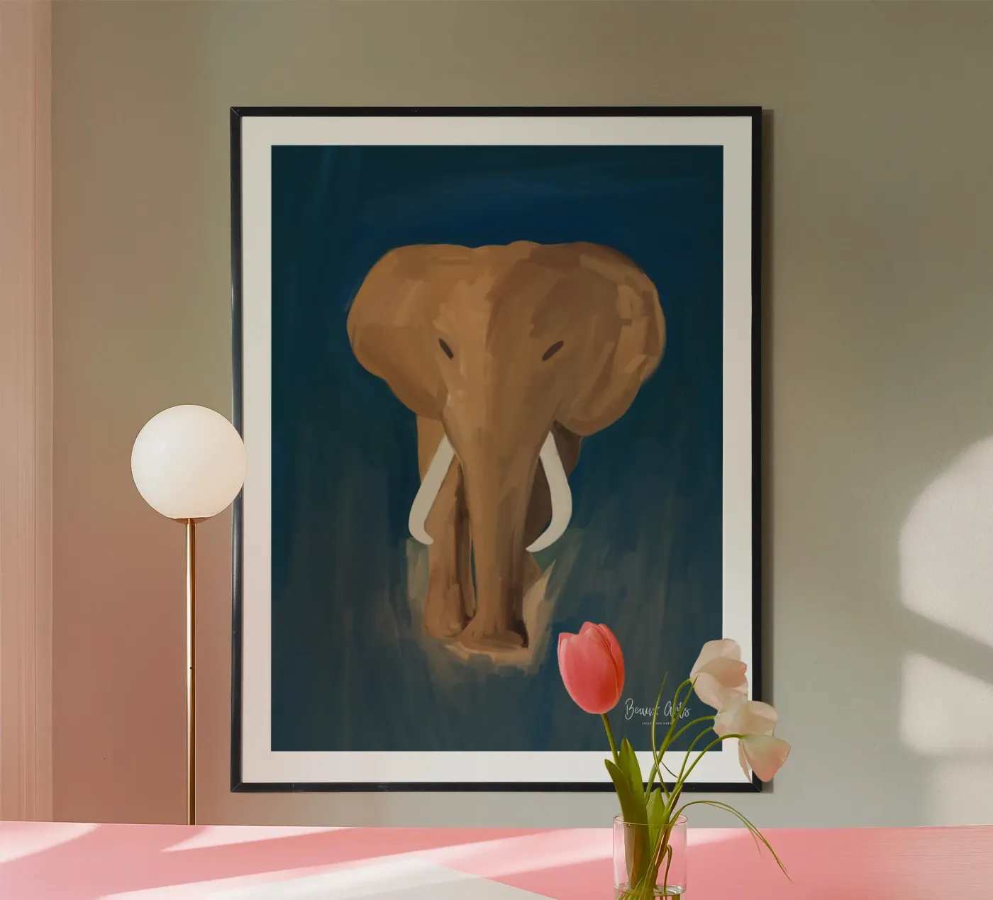 Afro Elephant poster da Mathudace Créas