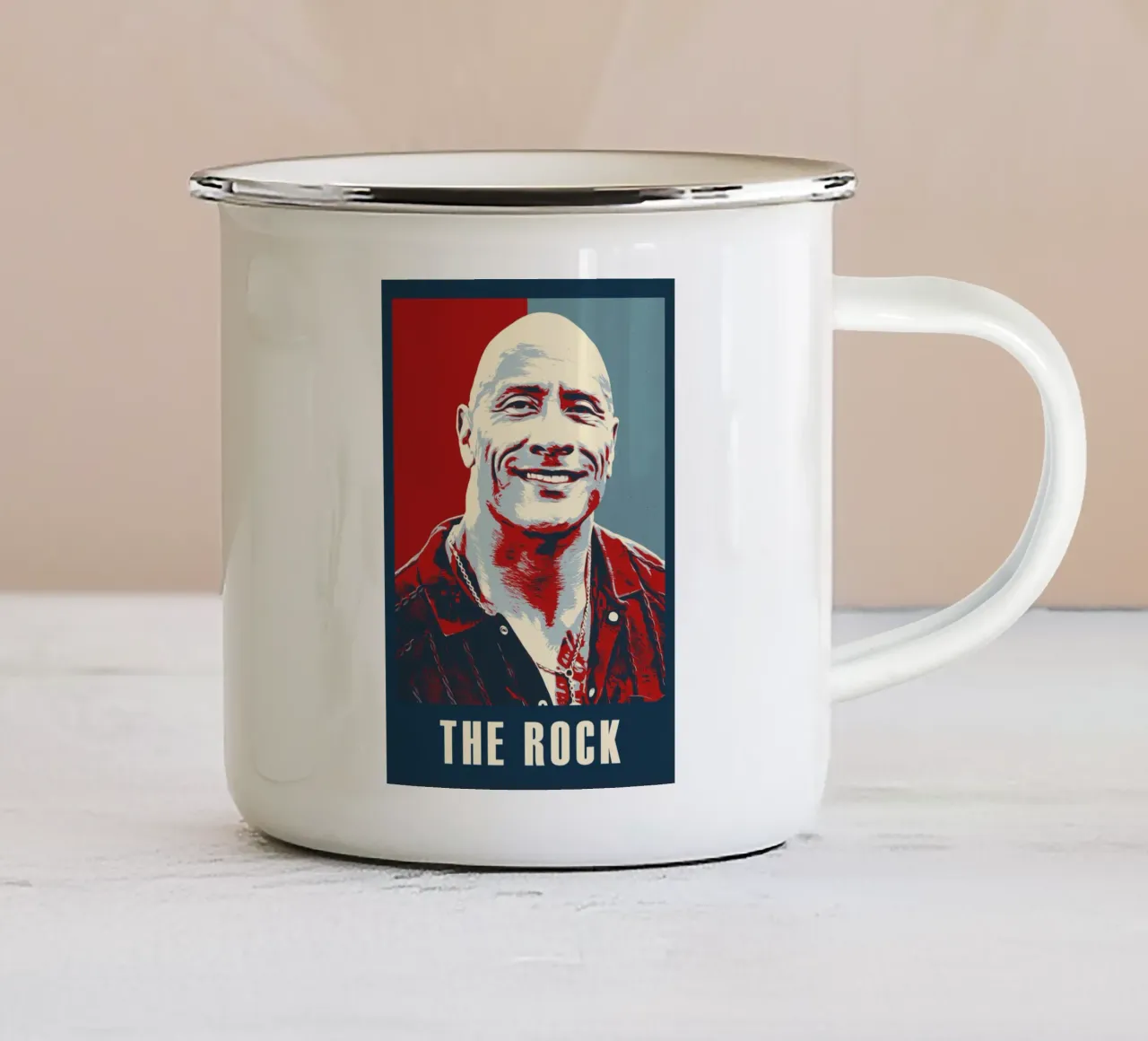 Dwayne Johnson tazza in smalto da HopeStudio