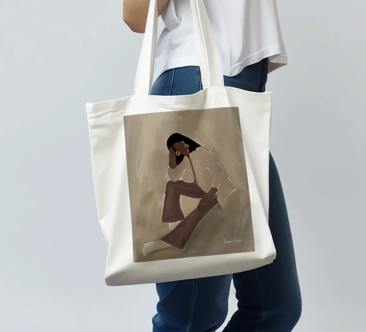 Afro Calm borsa in juta da Mathudace Créas