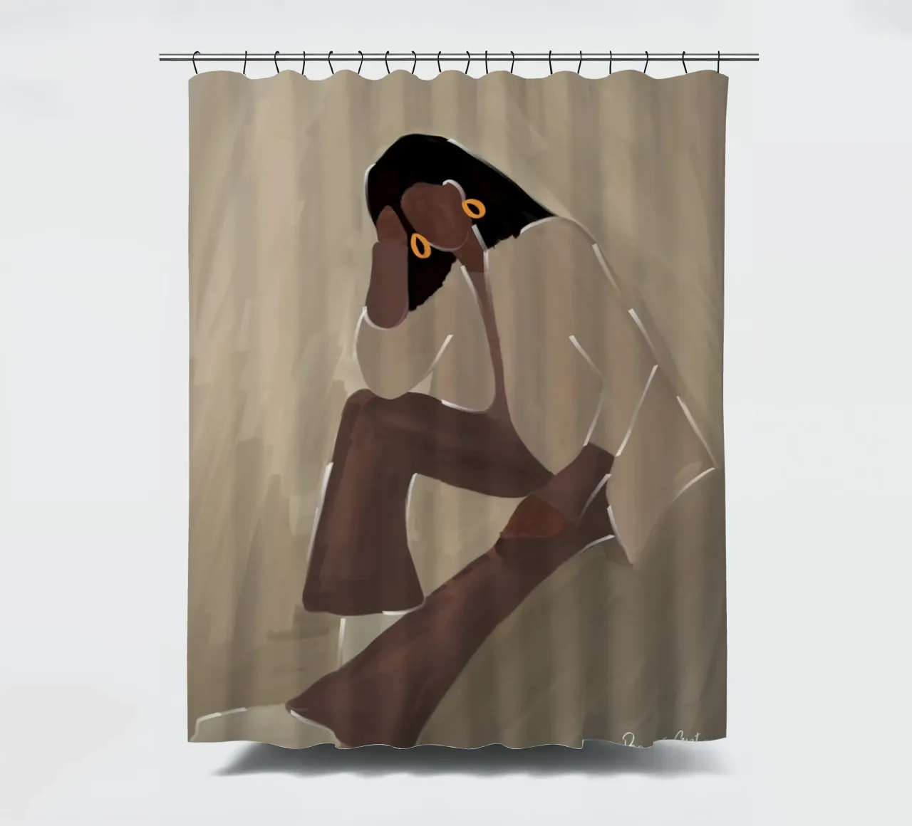Afro Calm tenda da doccia da Mathudace Créas