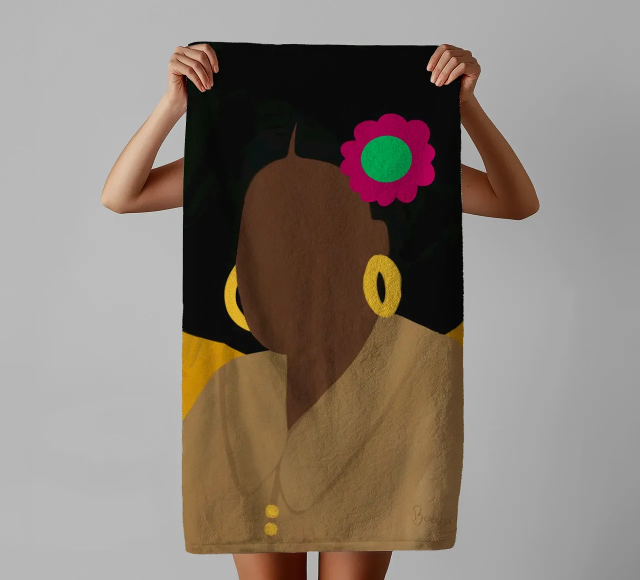 Afro Hopeless asciugamano da bagno da Mathudace Créas