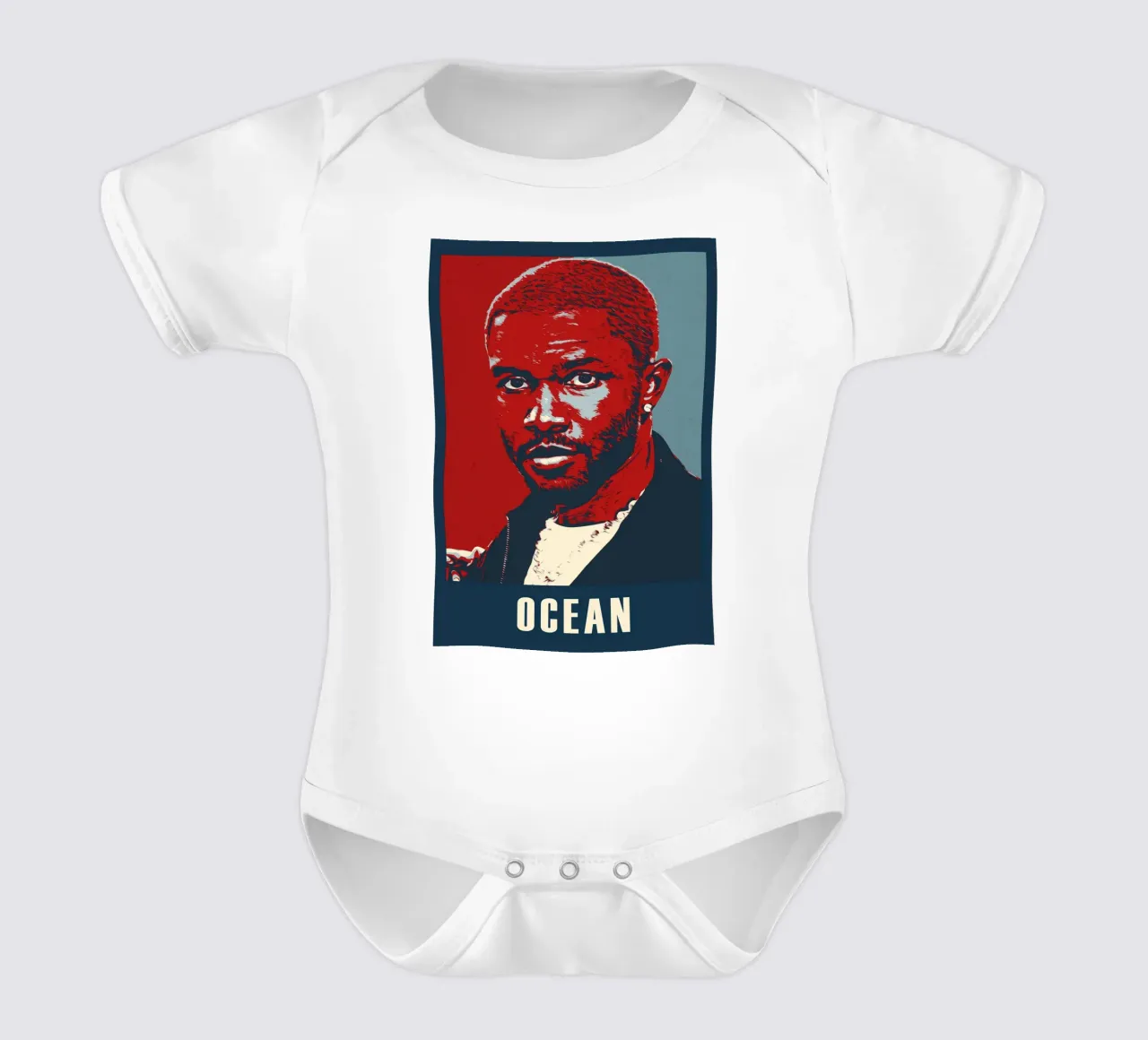 Frank Ocean short-sleeve baby romper by HopeStudio