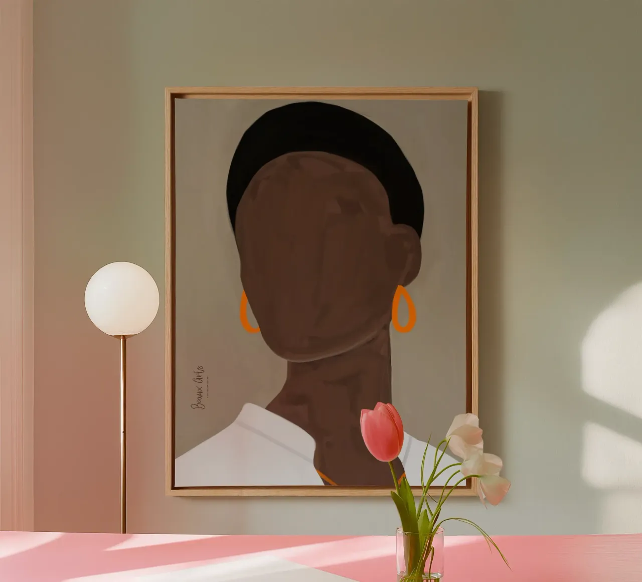 Afro Palette canvas met Baklijst van Mathudace Créas