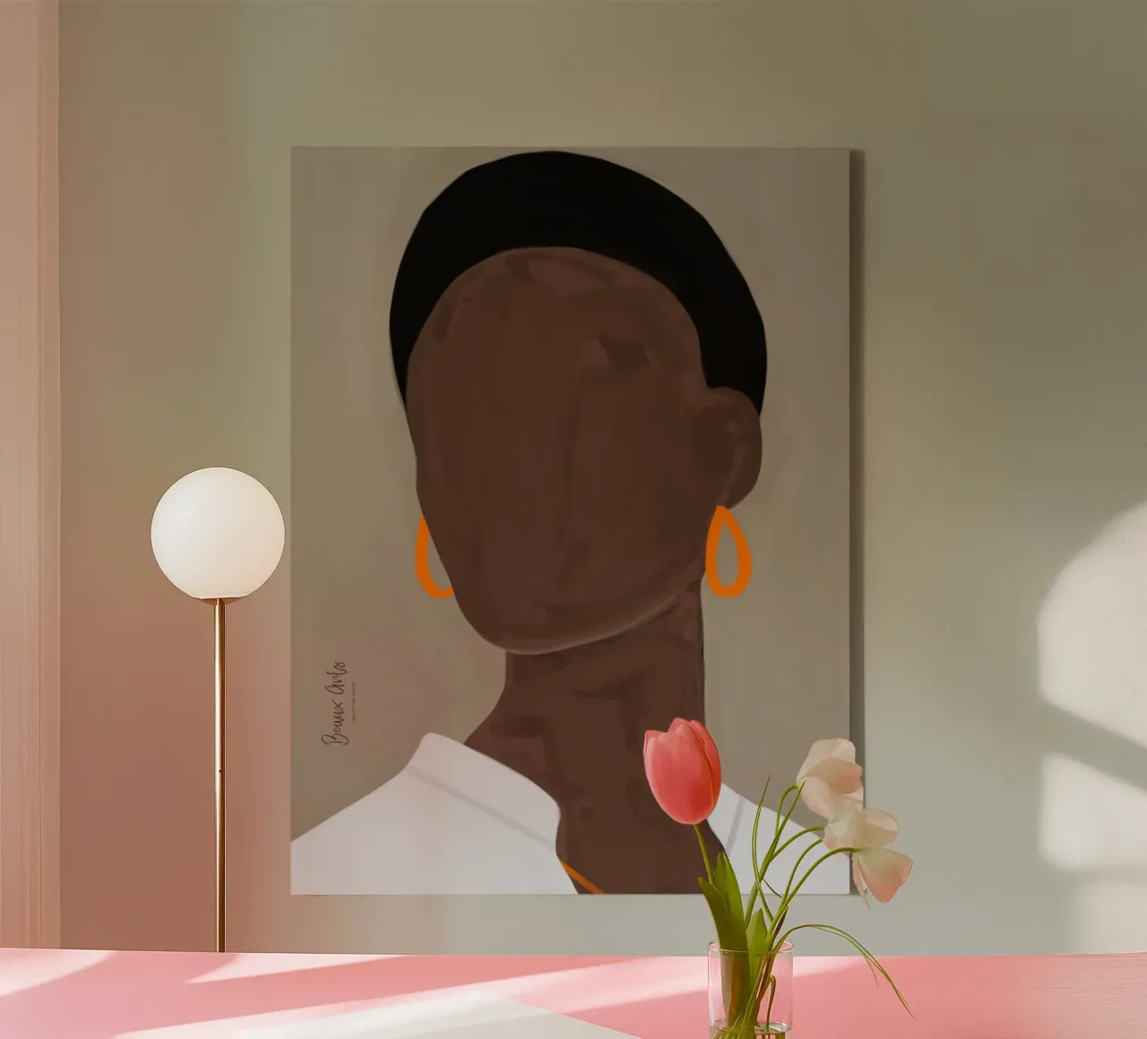 Afro Palette canvas met Baklijst van Mathudace Créas