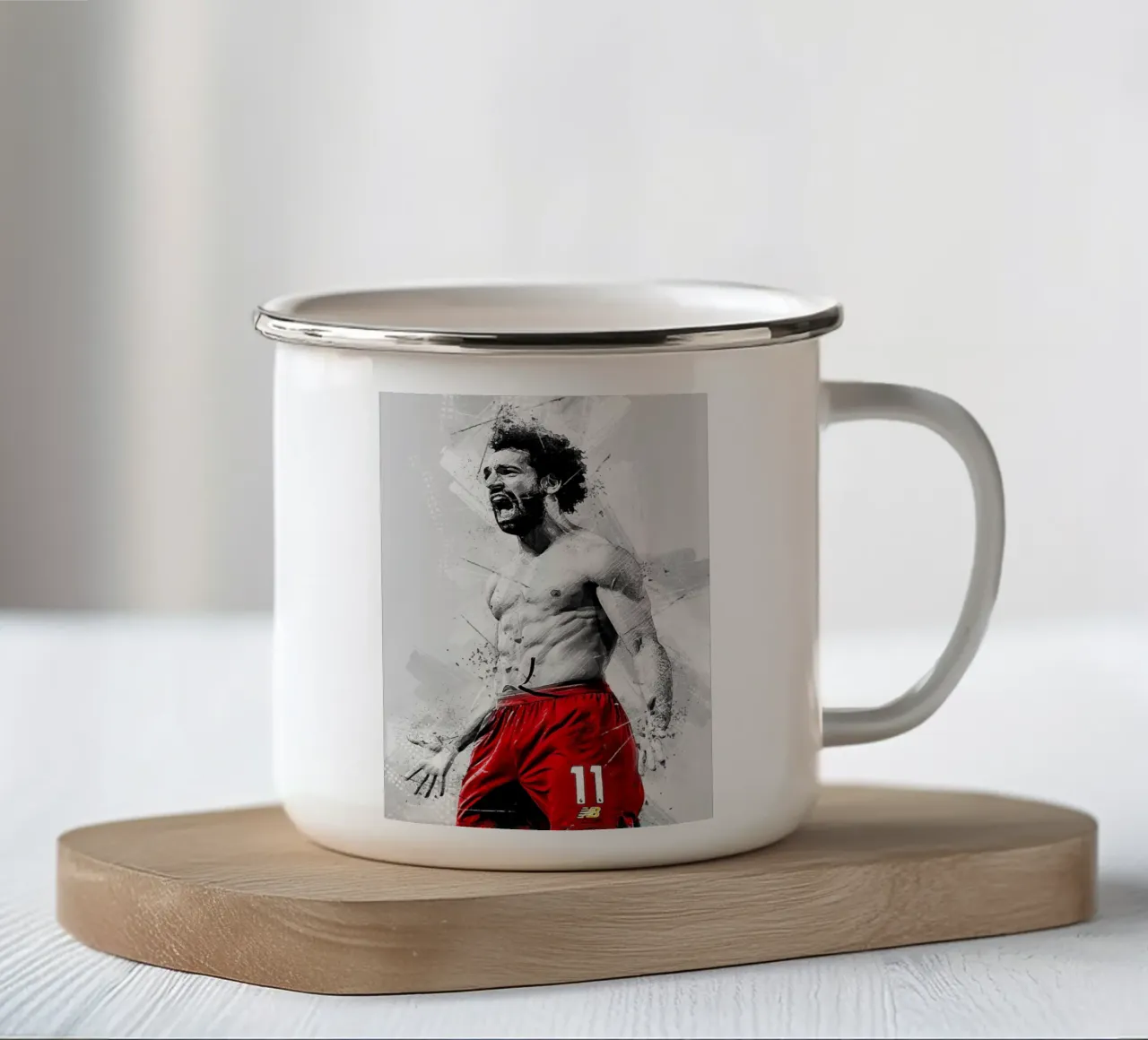 Mohamed Salah Liverpool tazza in smalto da tenten