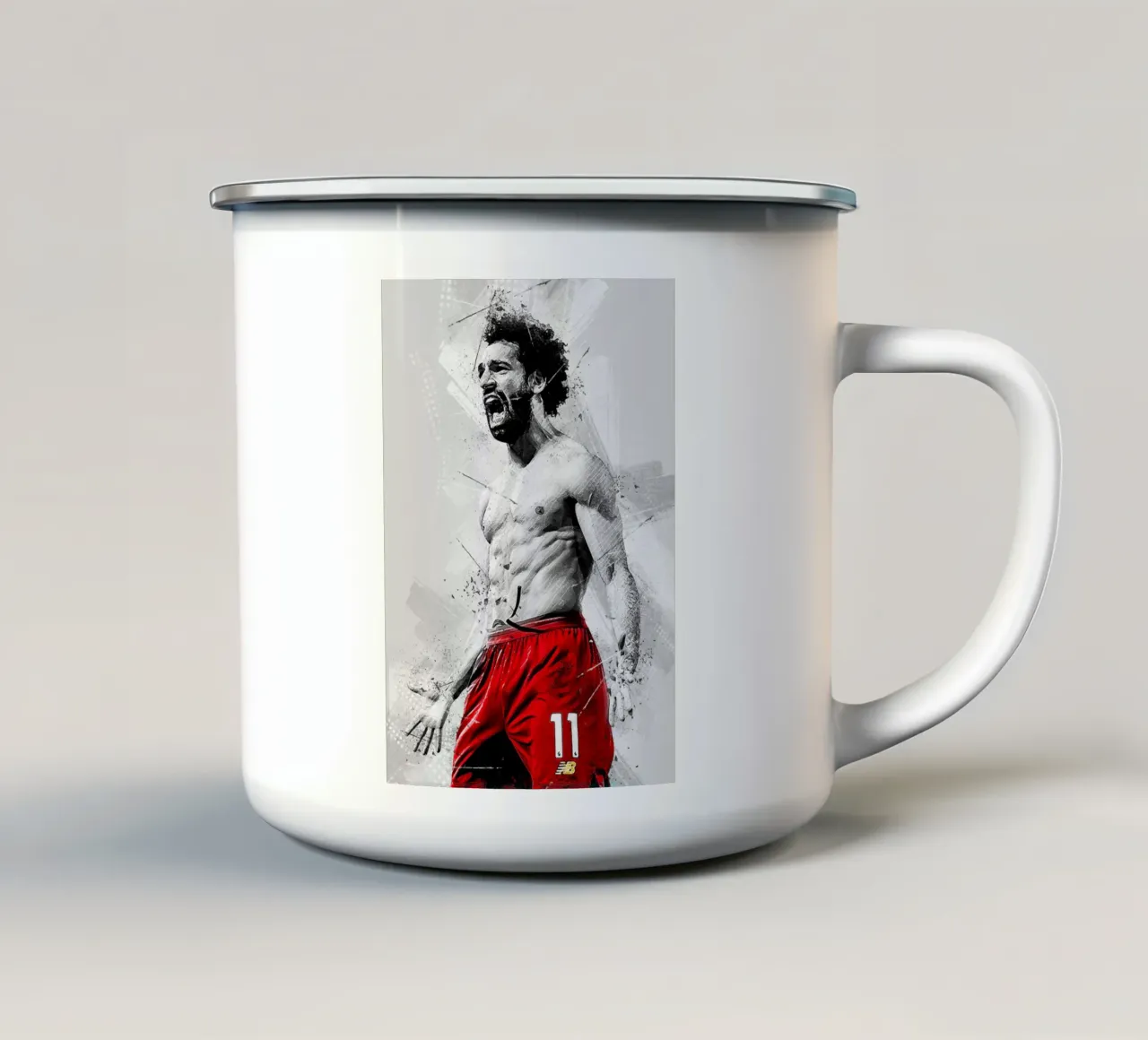 Mohamed Salah Liverpool tazza in smalto da tenten