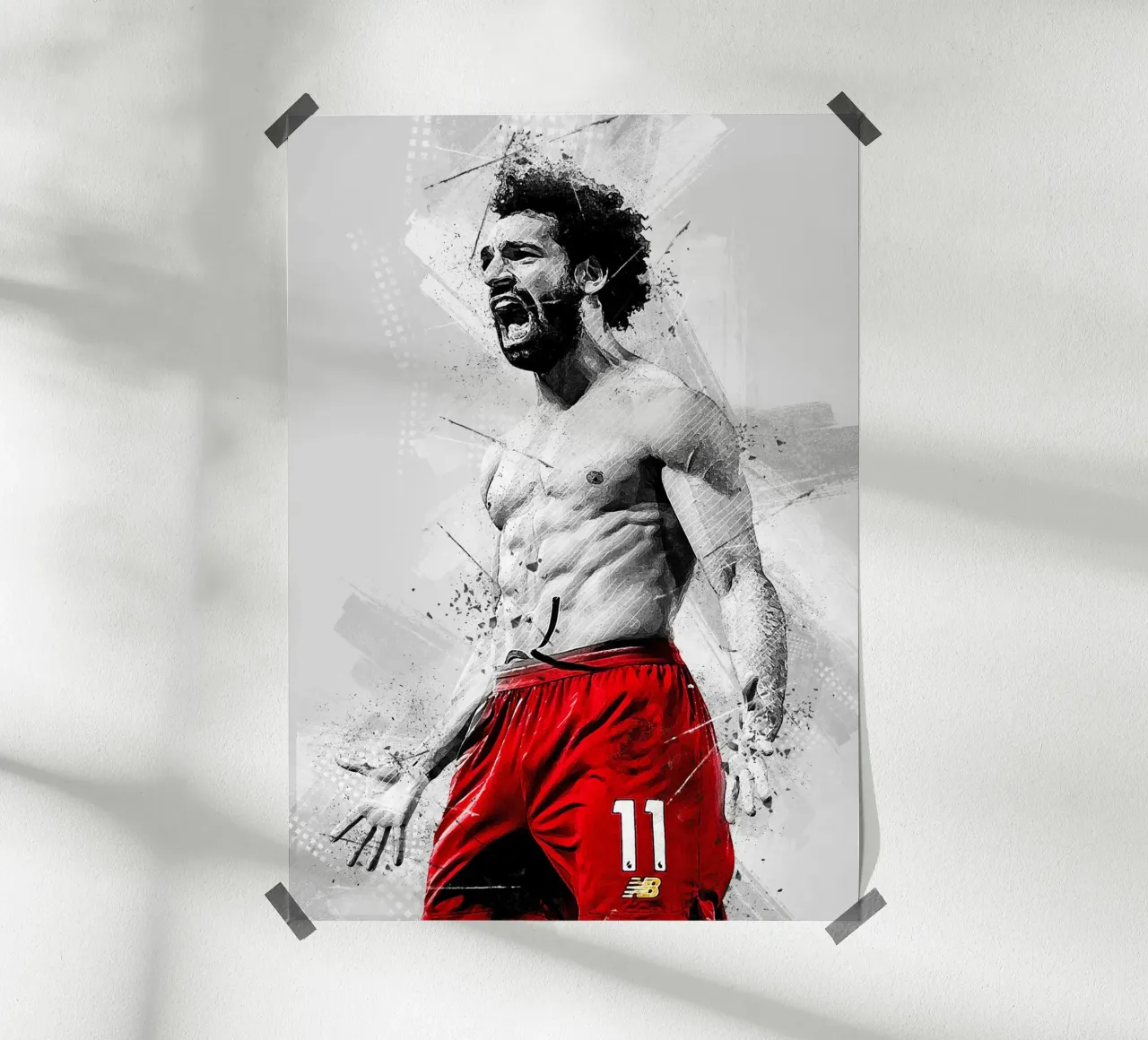 Mohamed Salah Liverpool poster con telaio in legno da tenten