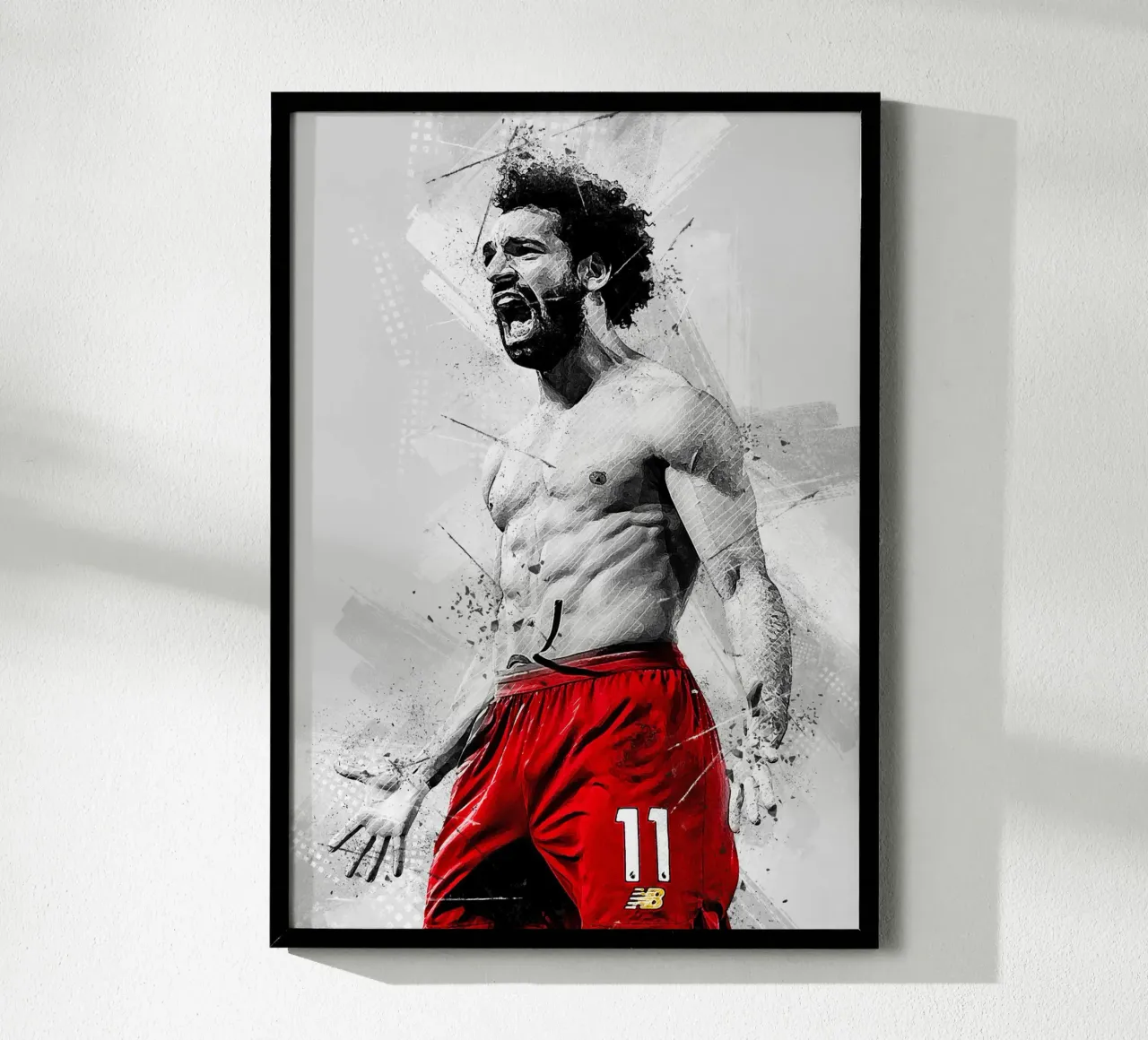 Mohamed Salah Liverpool poster con telaio in legno da tenten