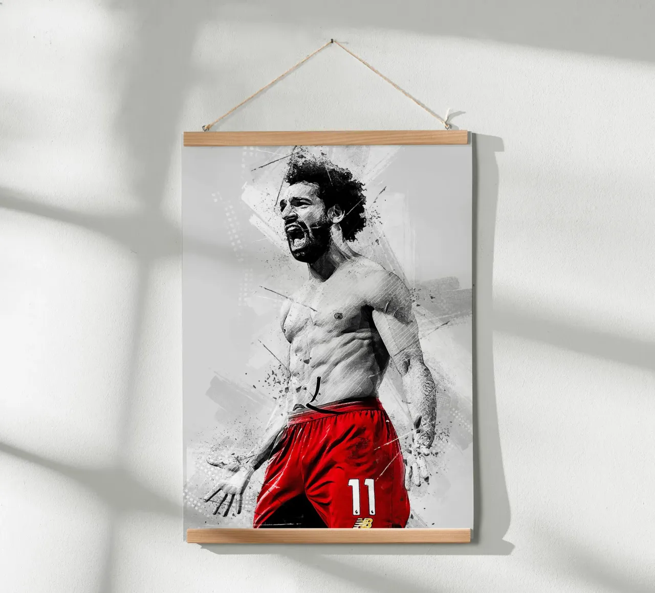 Mohamed Salah Liverpool poster con telaio in legno da tenten