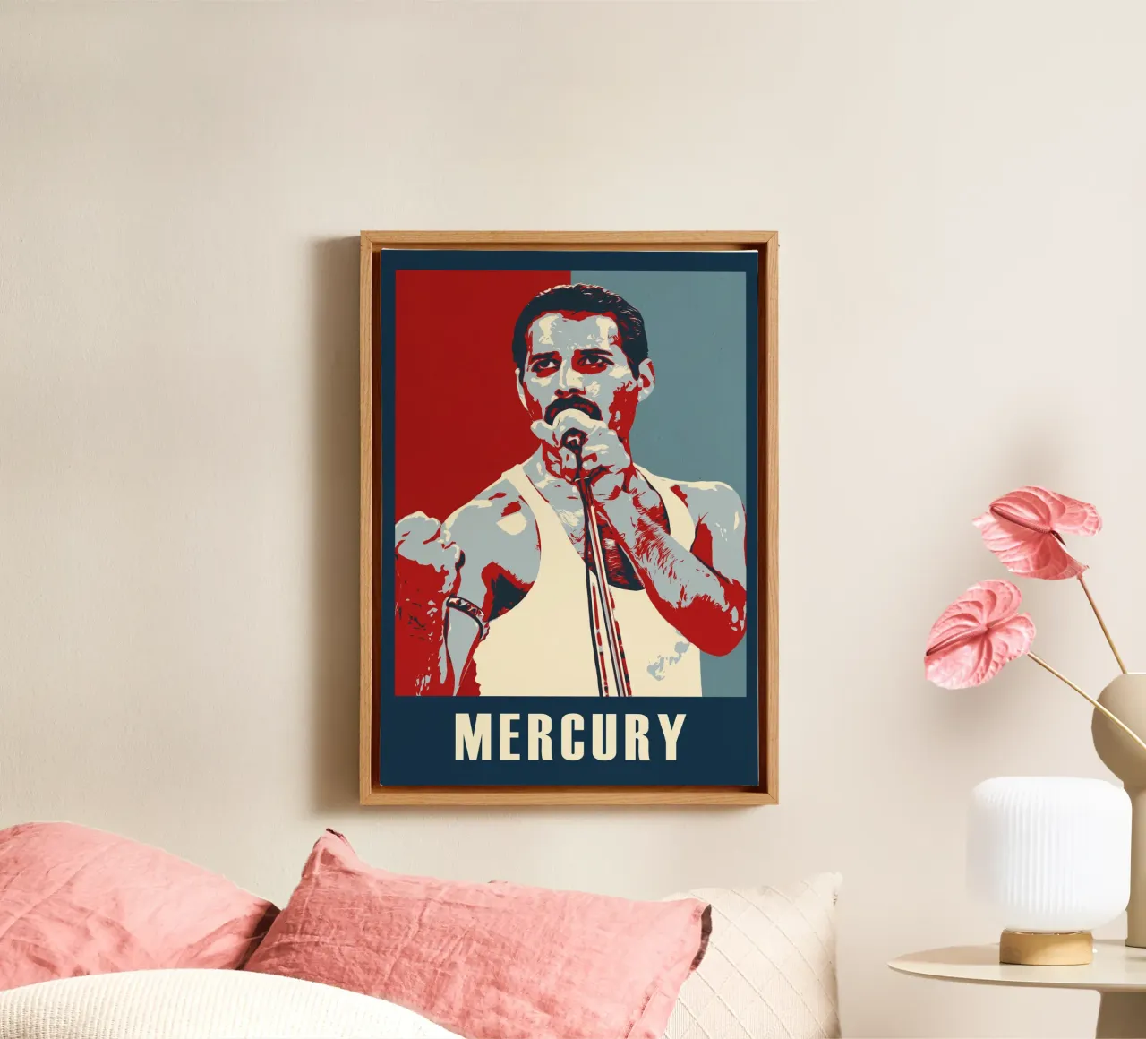Freddie Mercury tela con Cornice a cassetta da HopeStudio