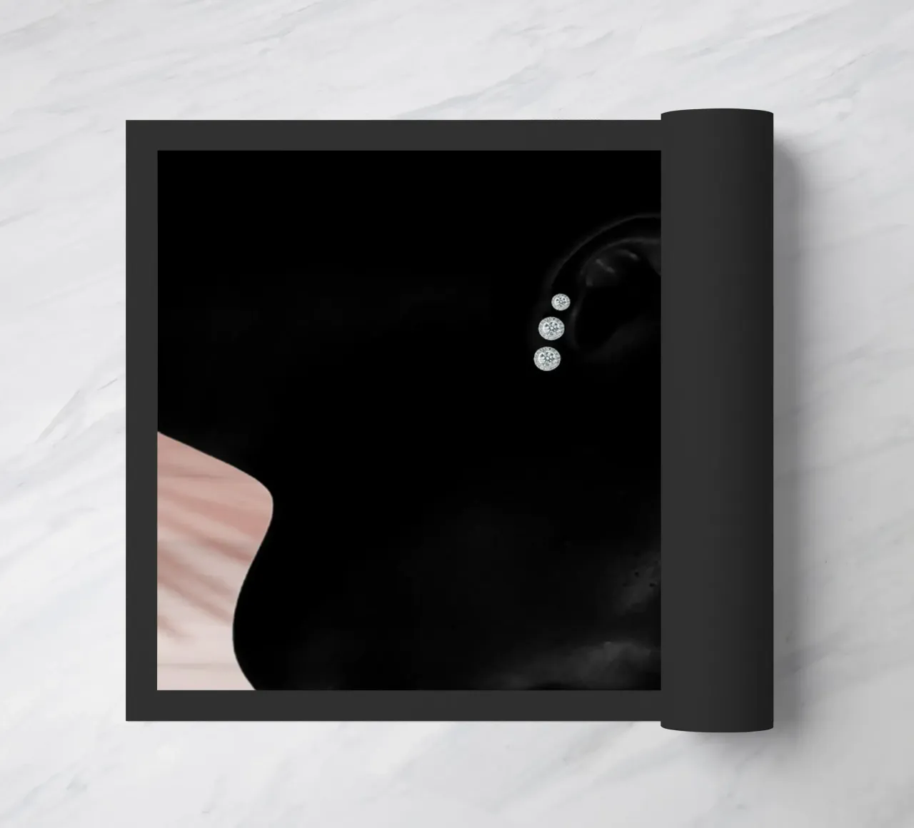 Afro Whispers deurmat van Mathudace Créas