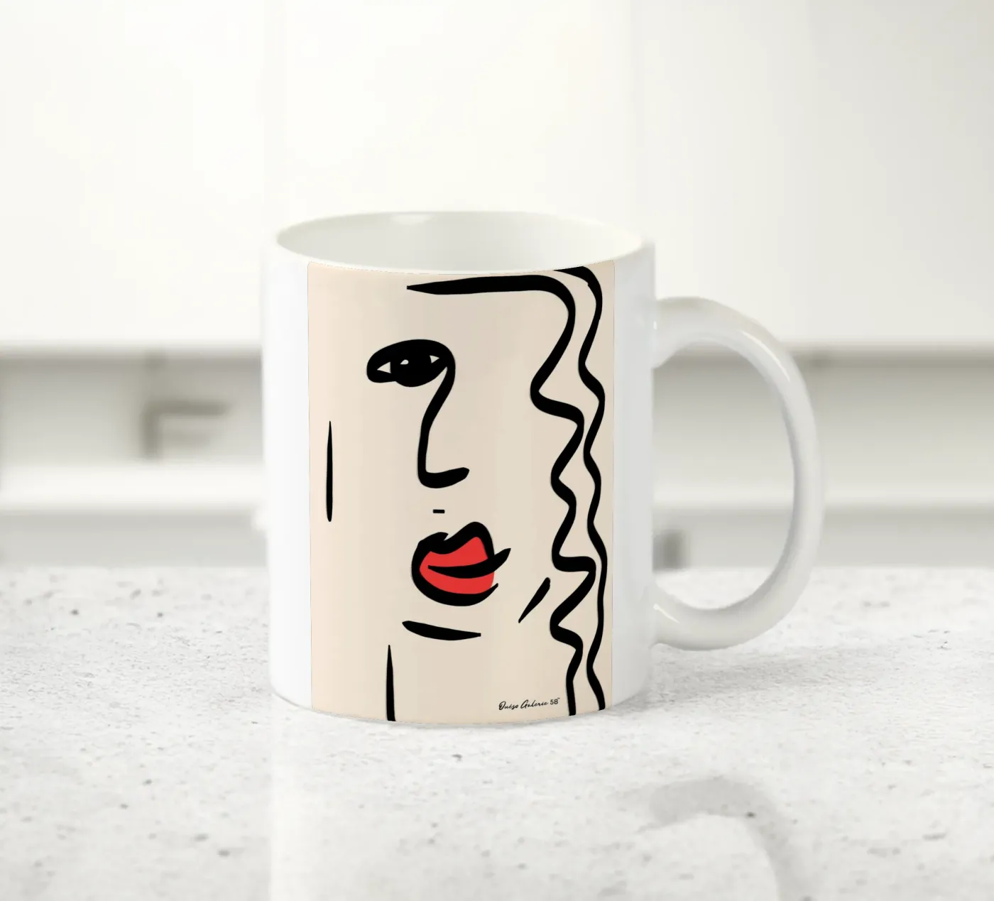 Clouded Reflections ceramic mug by Mike Leymi