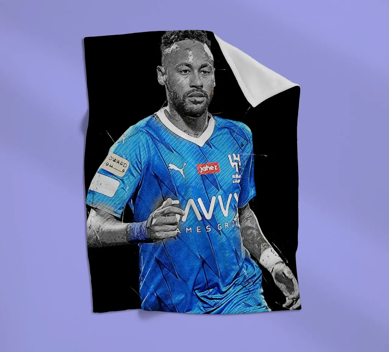 Neymar coperta in pile da tenten