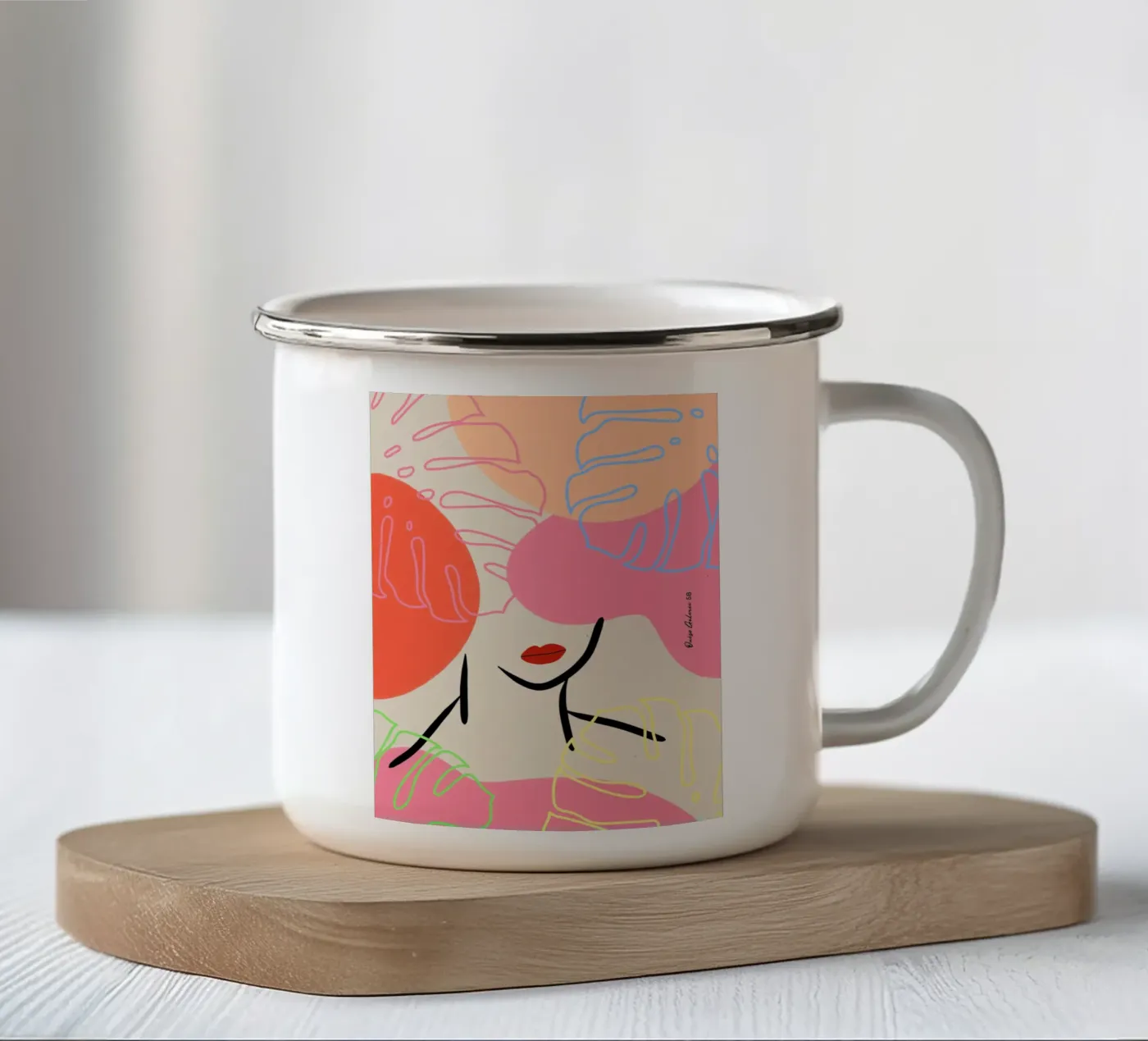 Subtle Drift enamel mug by Mike Leymi