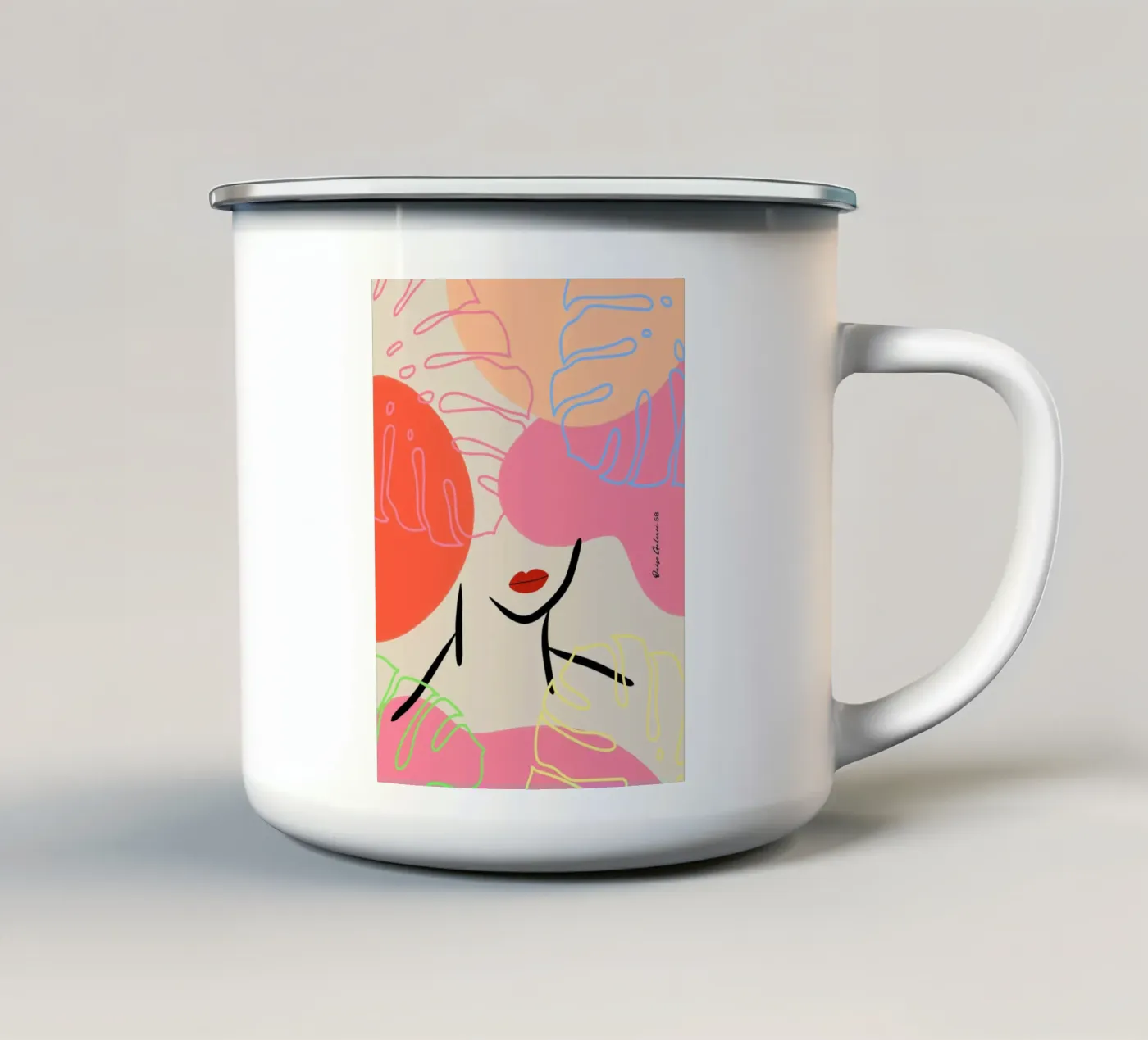 Subtle Drift enamel mug by Mike Leymi