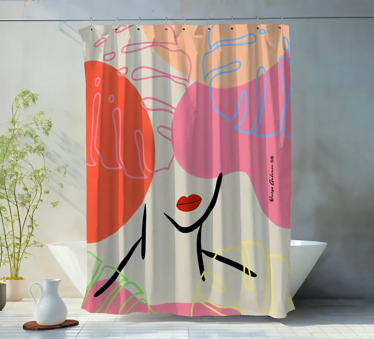 Subtle Drift douchegordijn van Mike Leymi