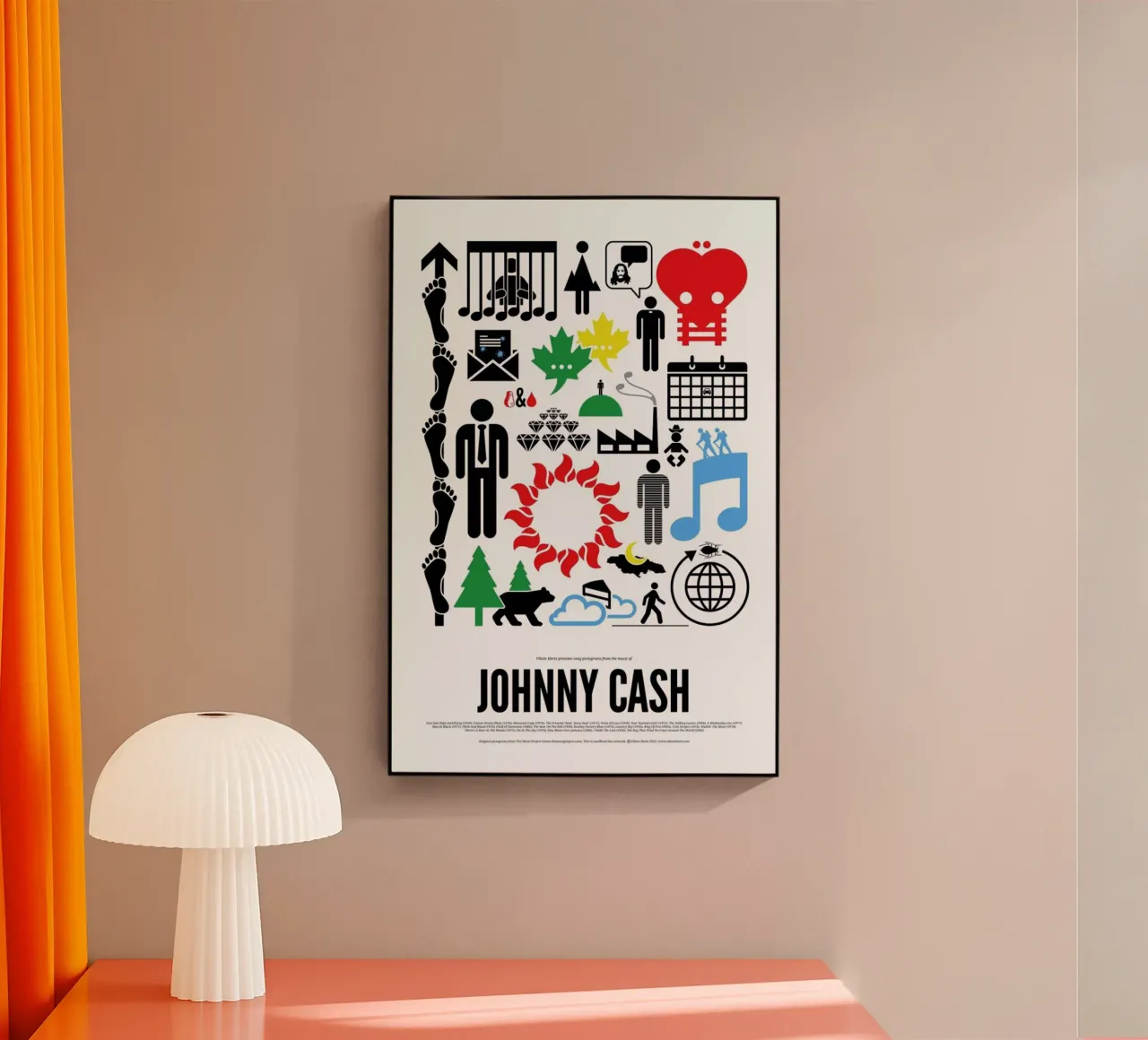 Johnny Cash plexiglass da Viktor Hertz