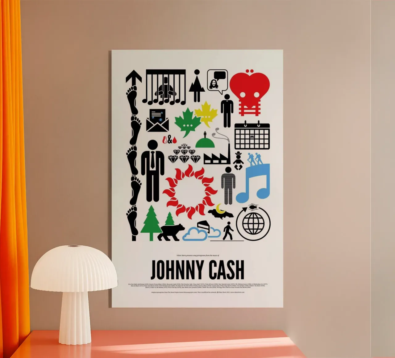 Johnny Cash plexiglass da Viktor Hertz