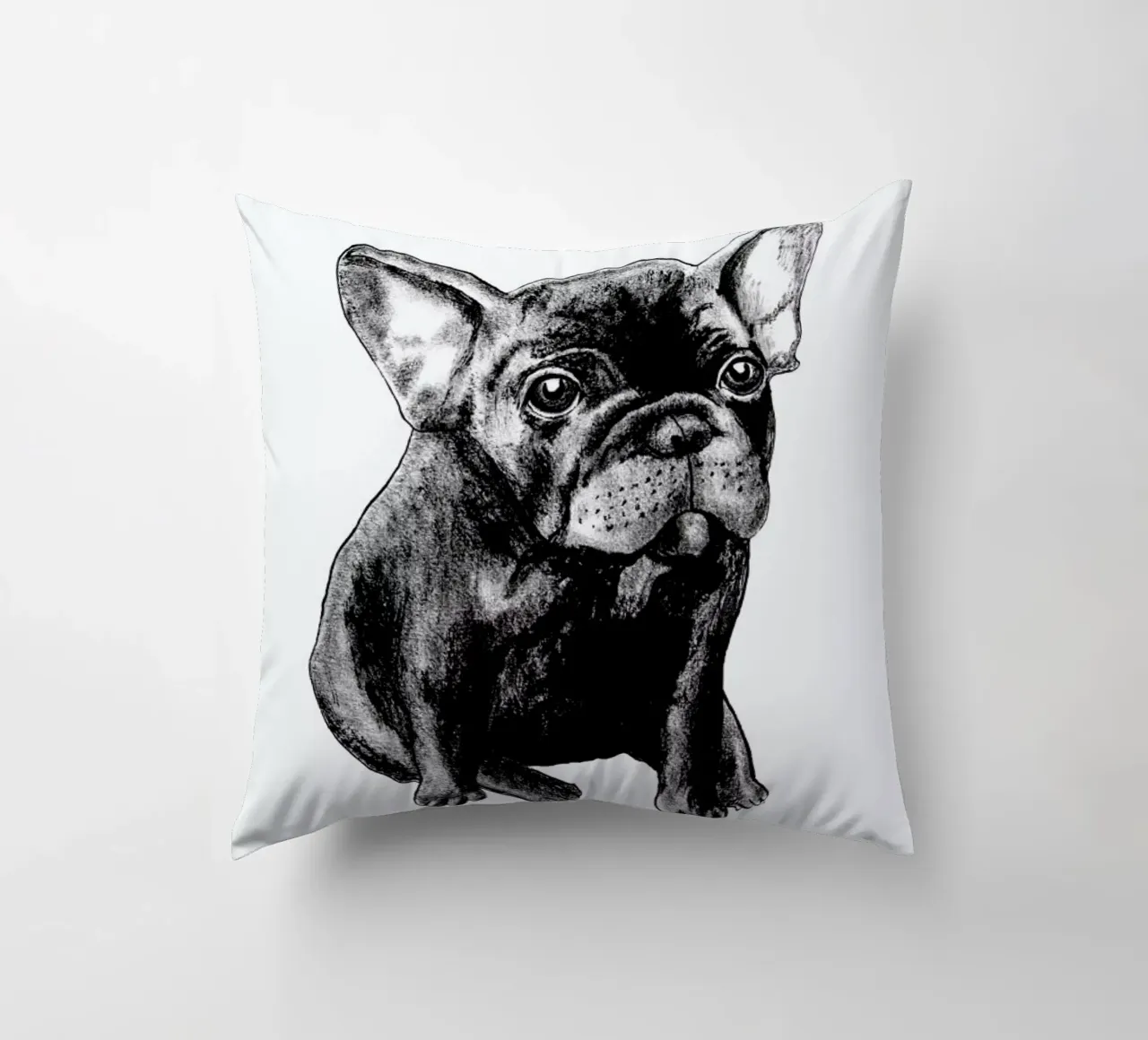 French Bulldog decorative cushion by Tvinkla