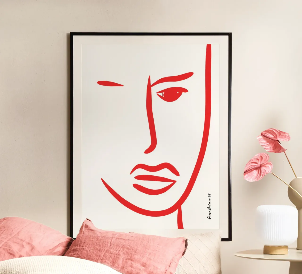 Silent Waves poster con telaio in alluminio da Mike Leymi
