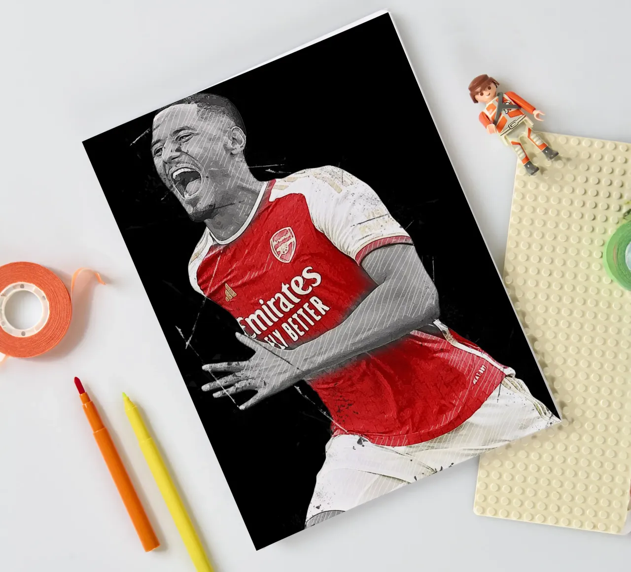 William Saliba Arsenal notebook by tenten