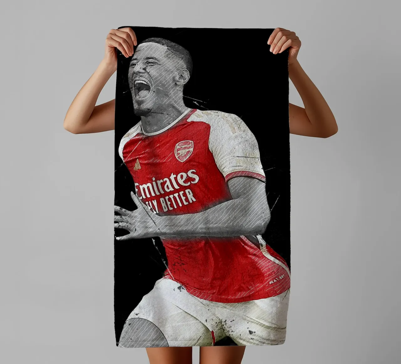 William Saliba Arsenal asciugamano da bagno da tenten