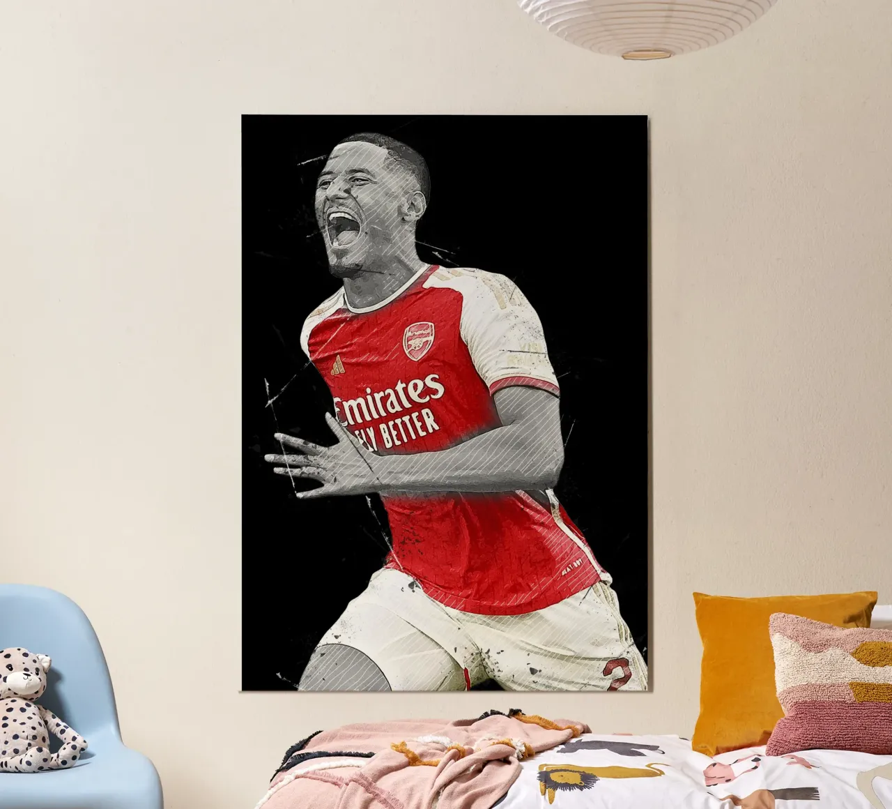 William Saliba Arsenal alluminio dibond da tenten