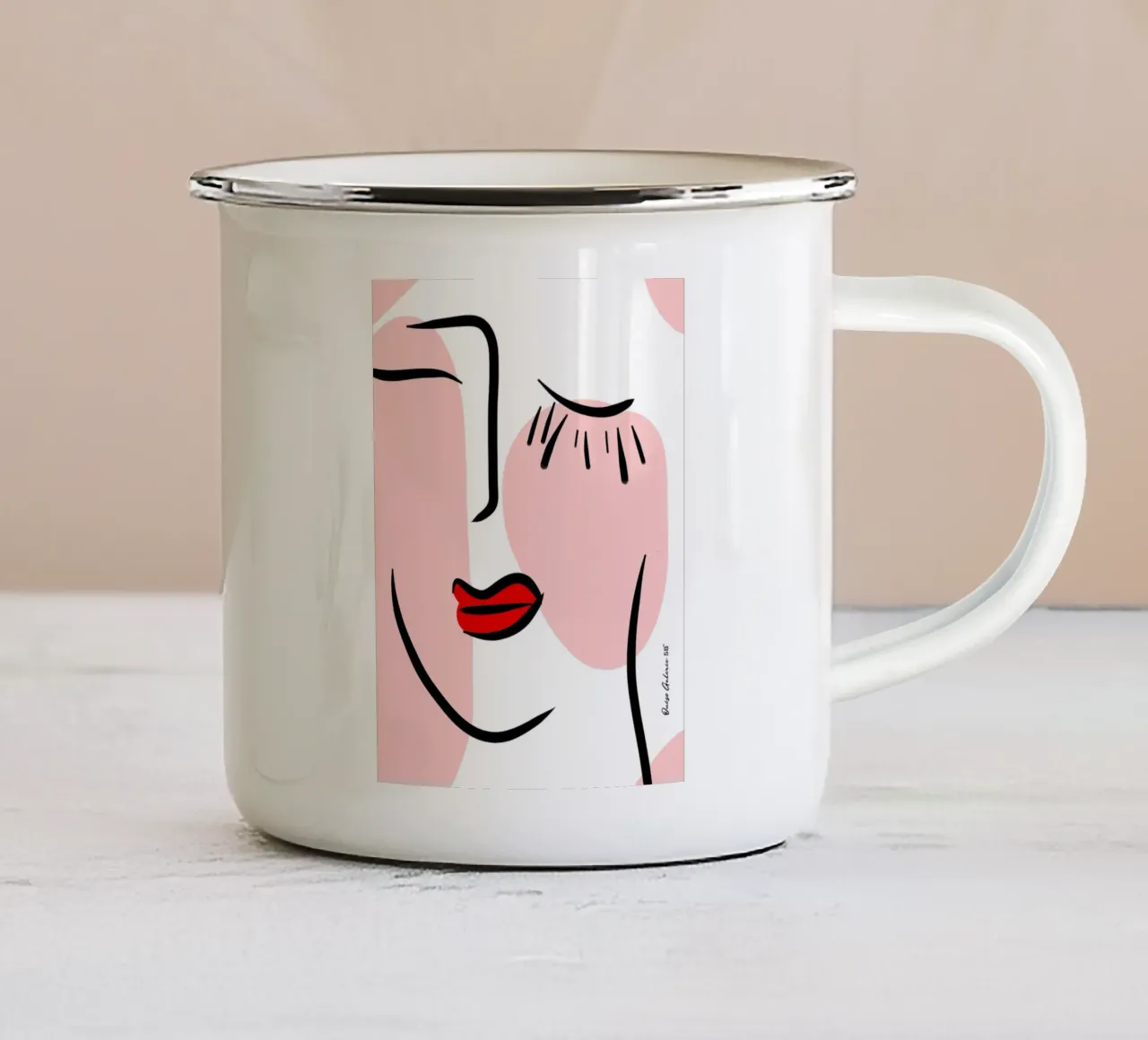 Radiant Silhouettes tazza in smalto da Mike Leymi