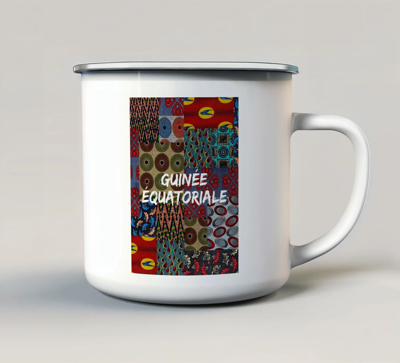 Guinée Equatoriale tazza in smalto da Mathudace Créas