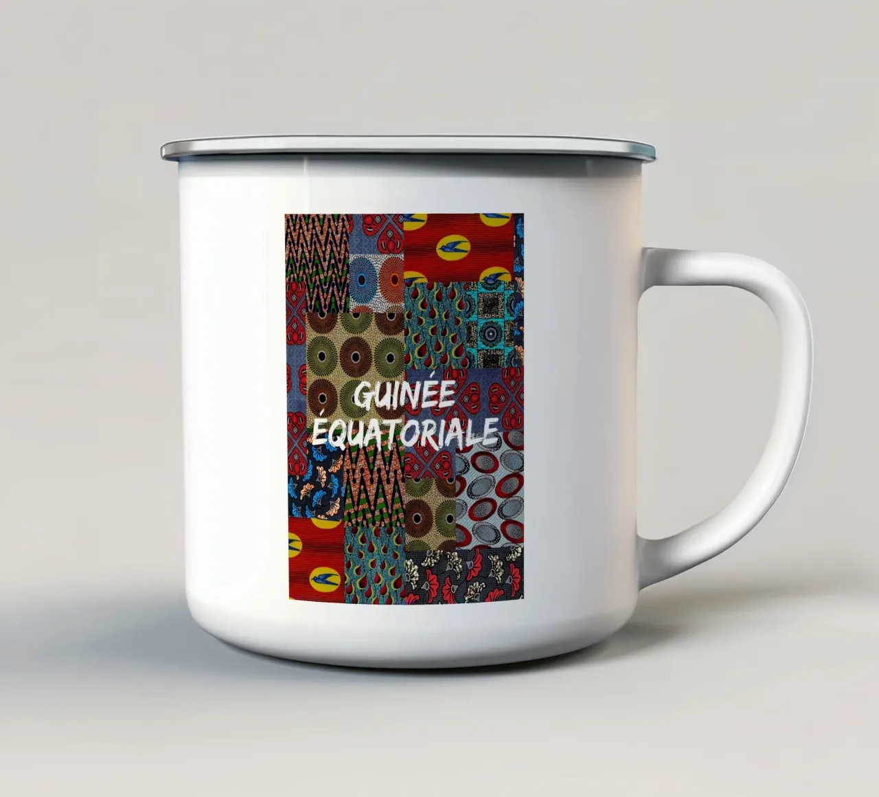Guinée Equatoriale tazza in smalto da Mathudace Créas