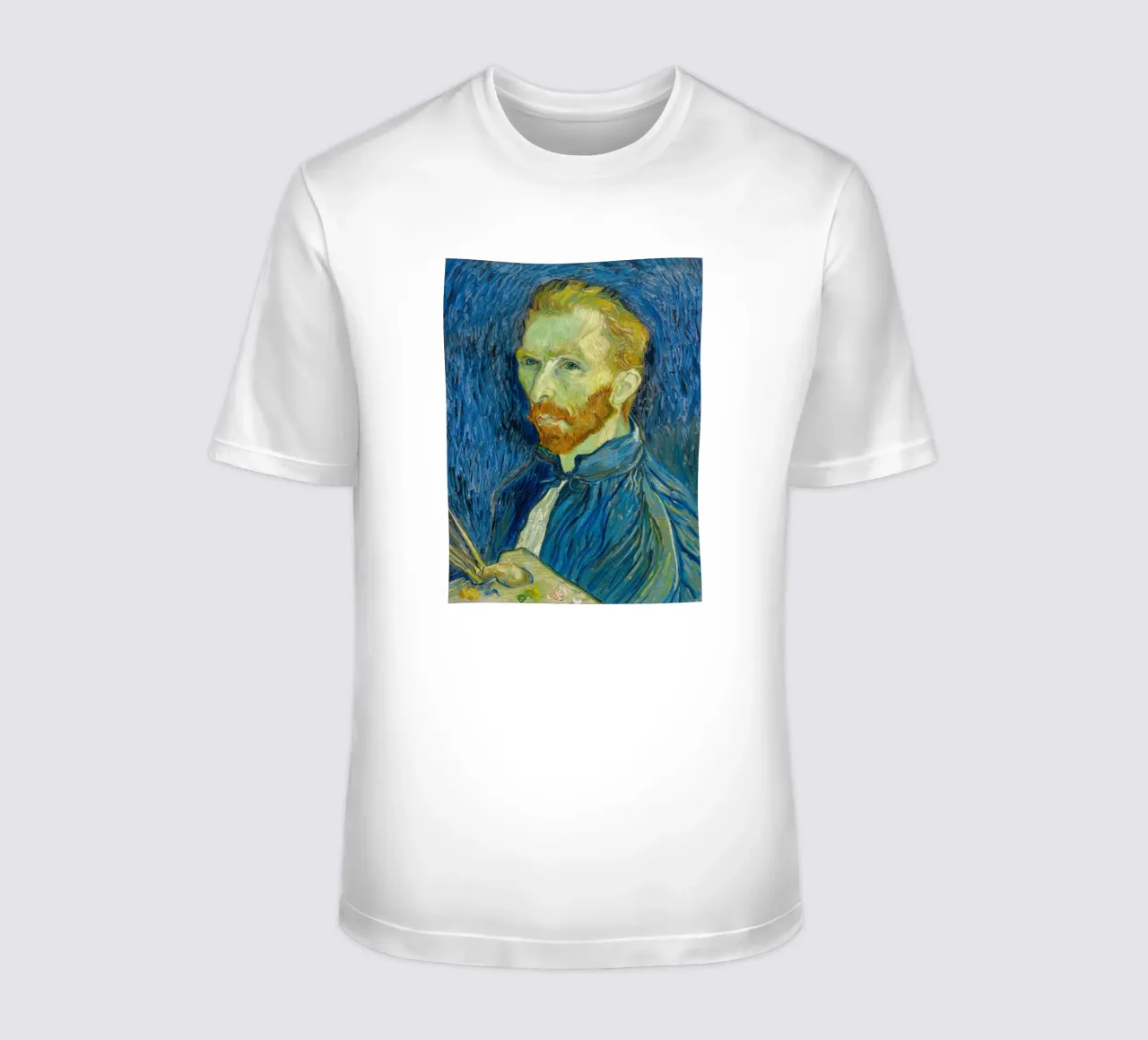 Ritratto Vincent blu t-shirt da Carinaprint