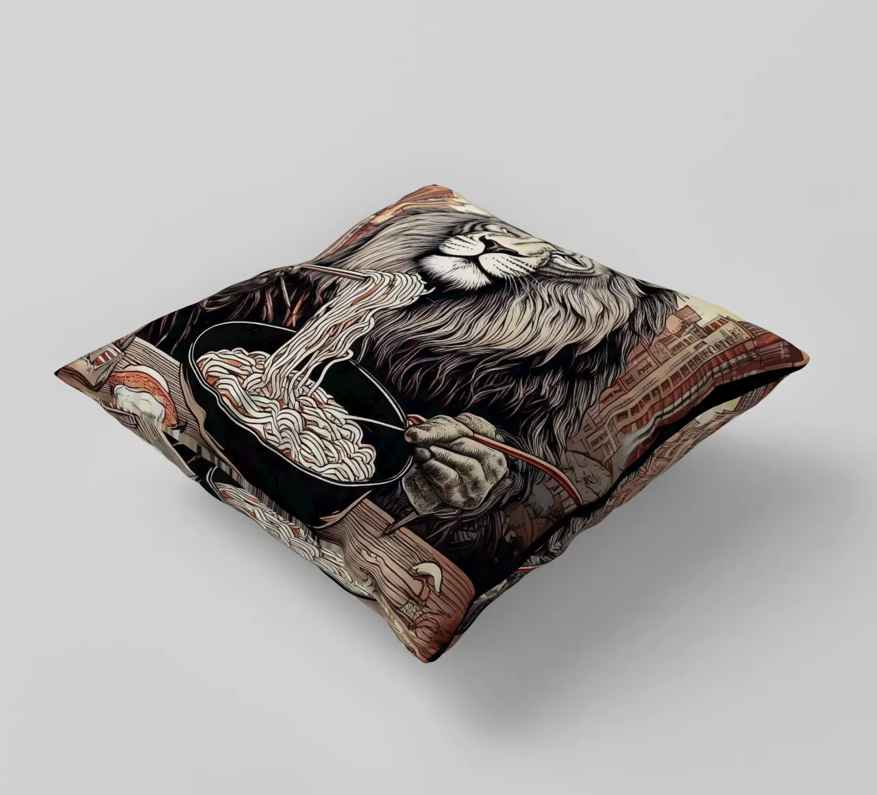 Lion diner cuscino da tylerstudio