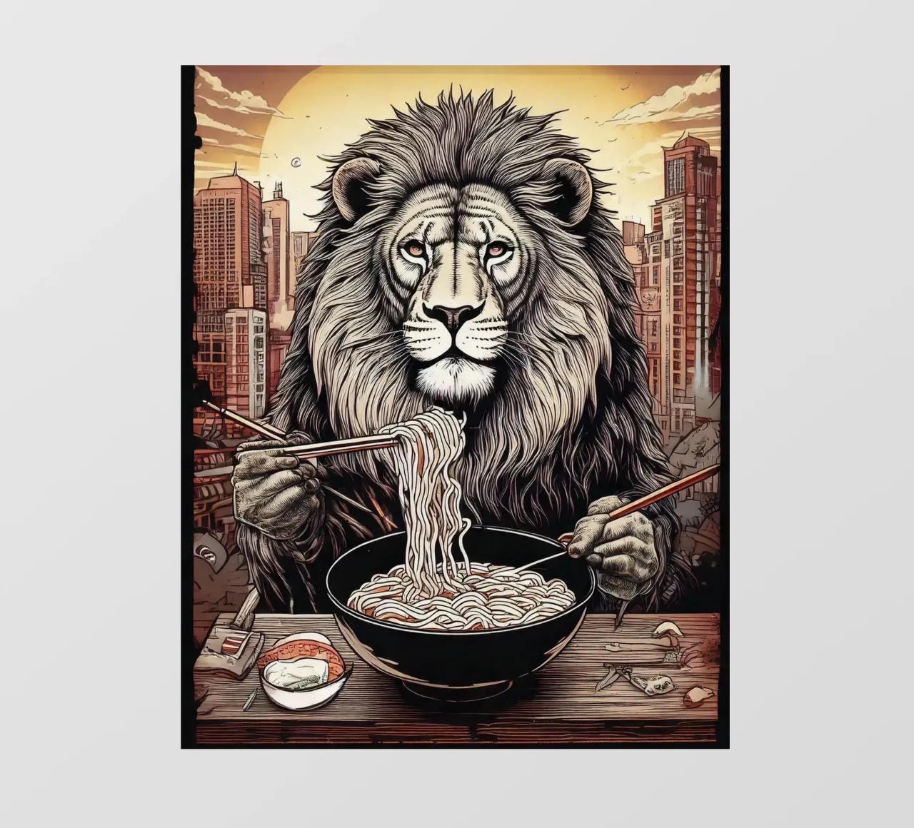 Lion diner telo in pvc da tylerstudio