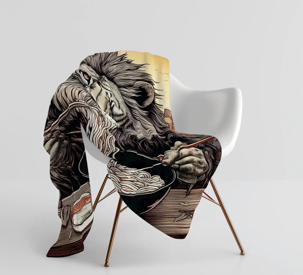 Lion diner coperta in pile da tylerstudio